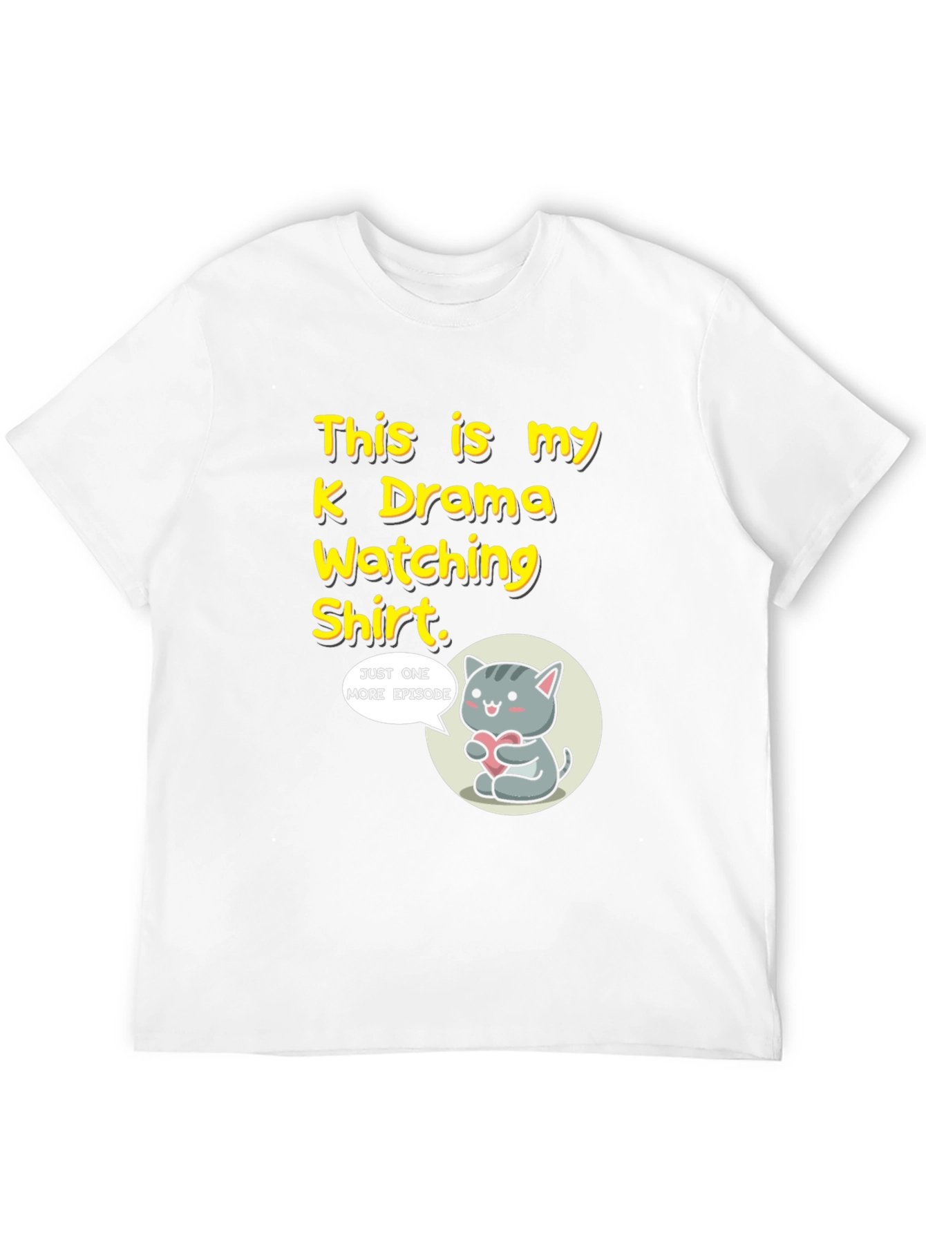 K Drama Watching Shirt - Cat and Heart