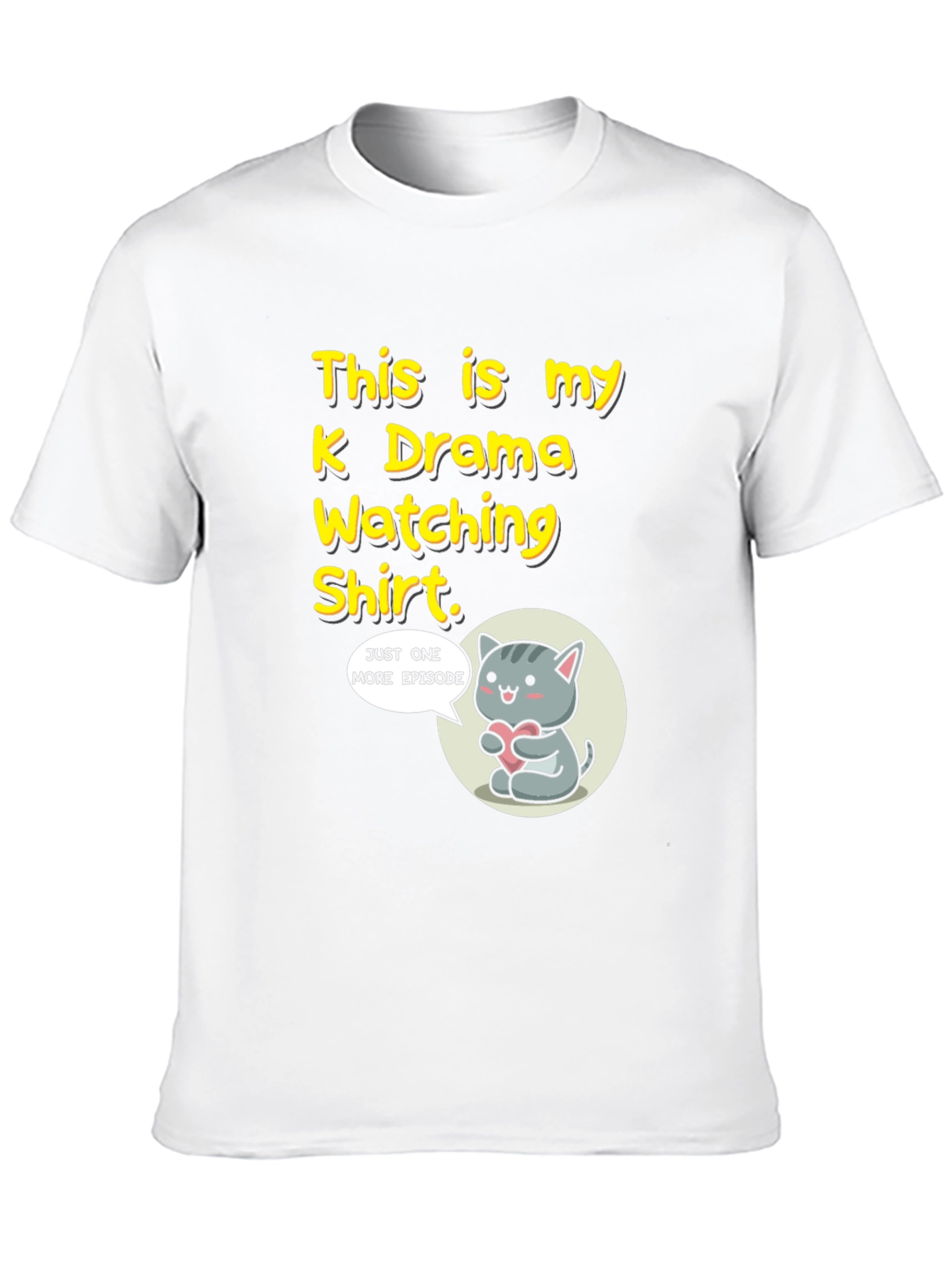 K Drama Watching Shirt - Cat and Heart