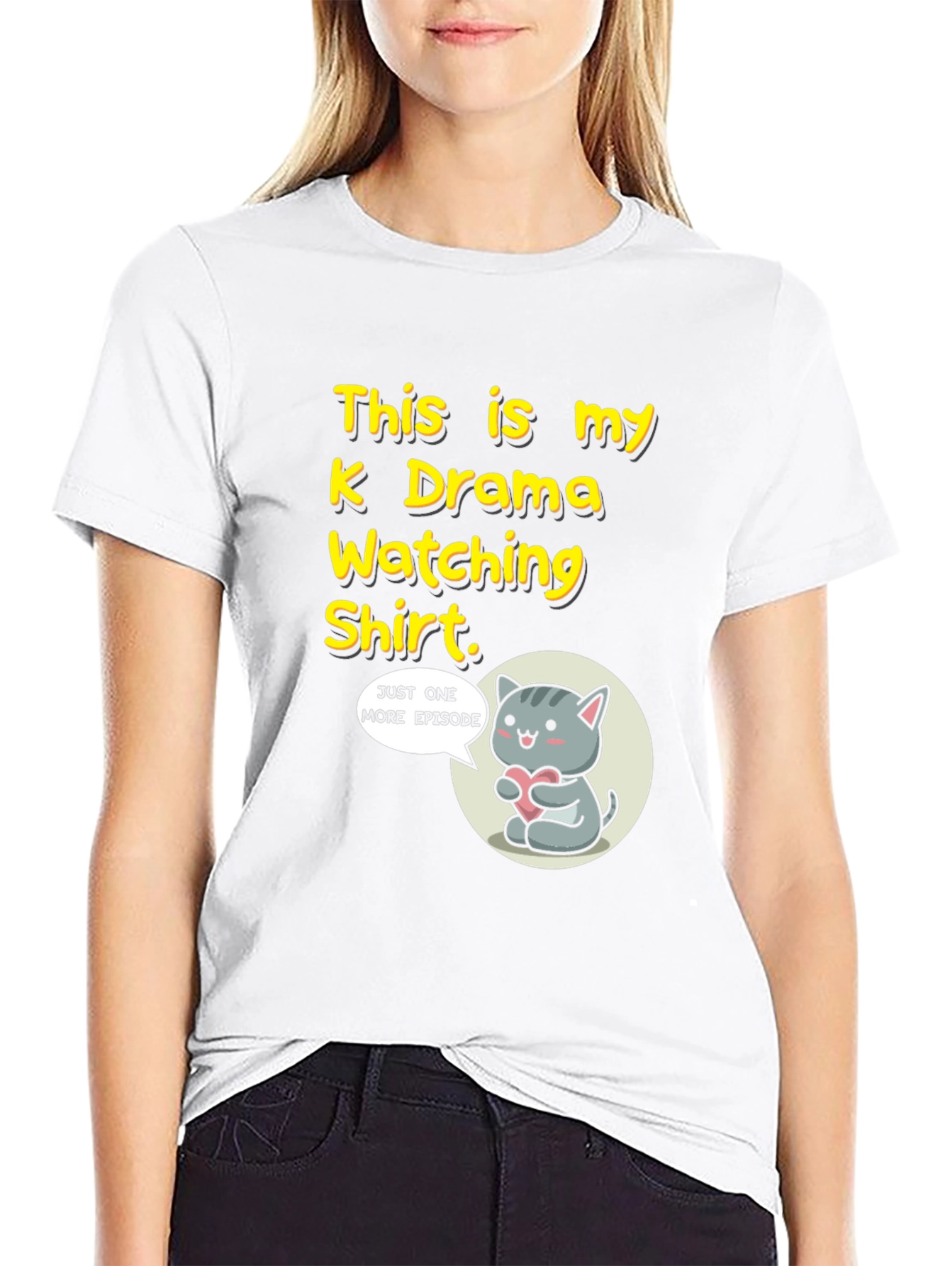 K Drama Watching Shirt - Cat and Heart