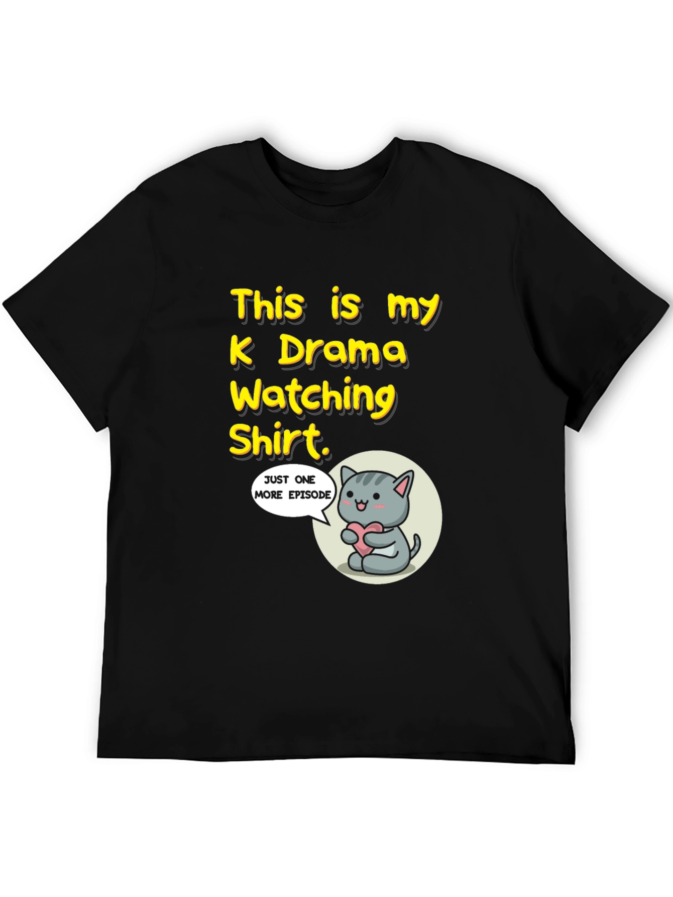 K Drama Watching Shirt - Cat and Heart