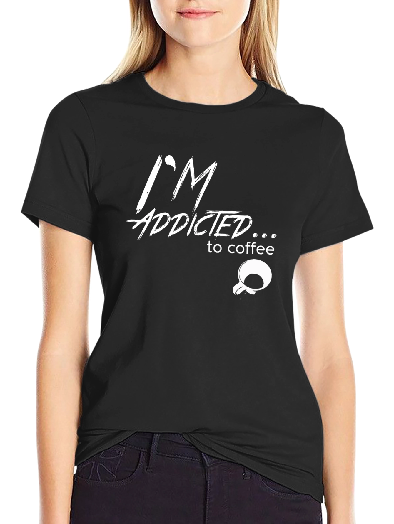 Im Addicted to Coffee T-Shirt Black
