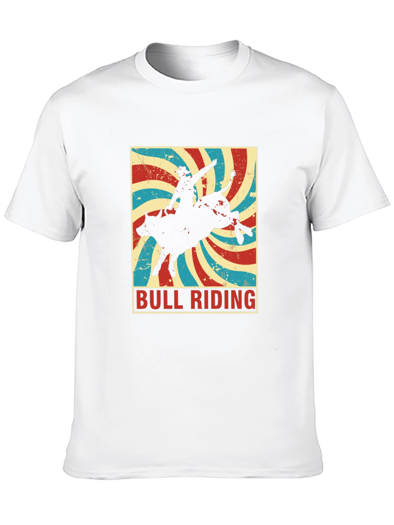 Bull Riding Retro T-Shirt - Cowboy Rodeo Tee