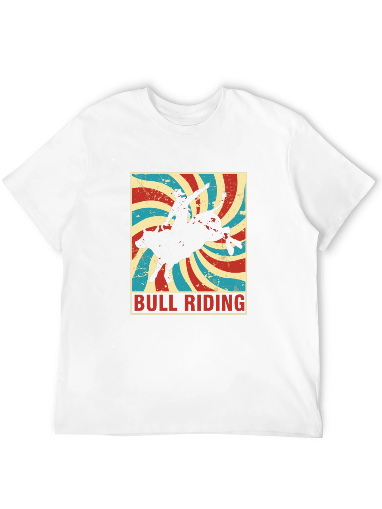 Bull Riding Retro T-Shirt - Cowboy Rodeo Tee