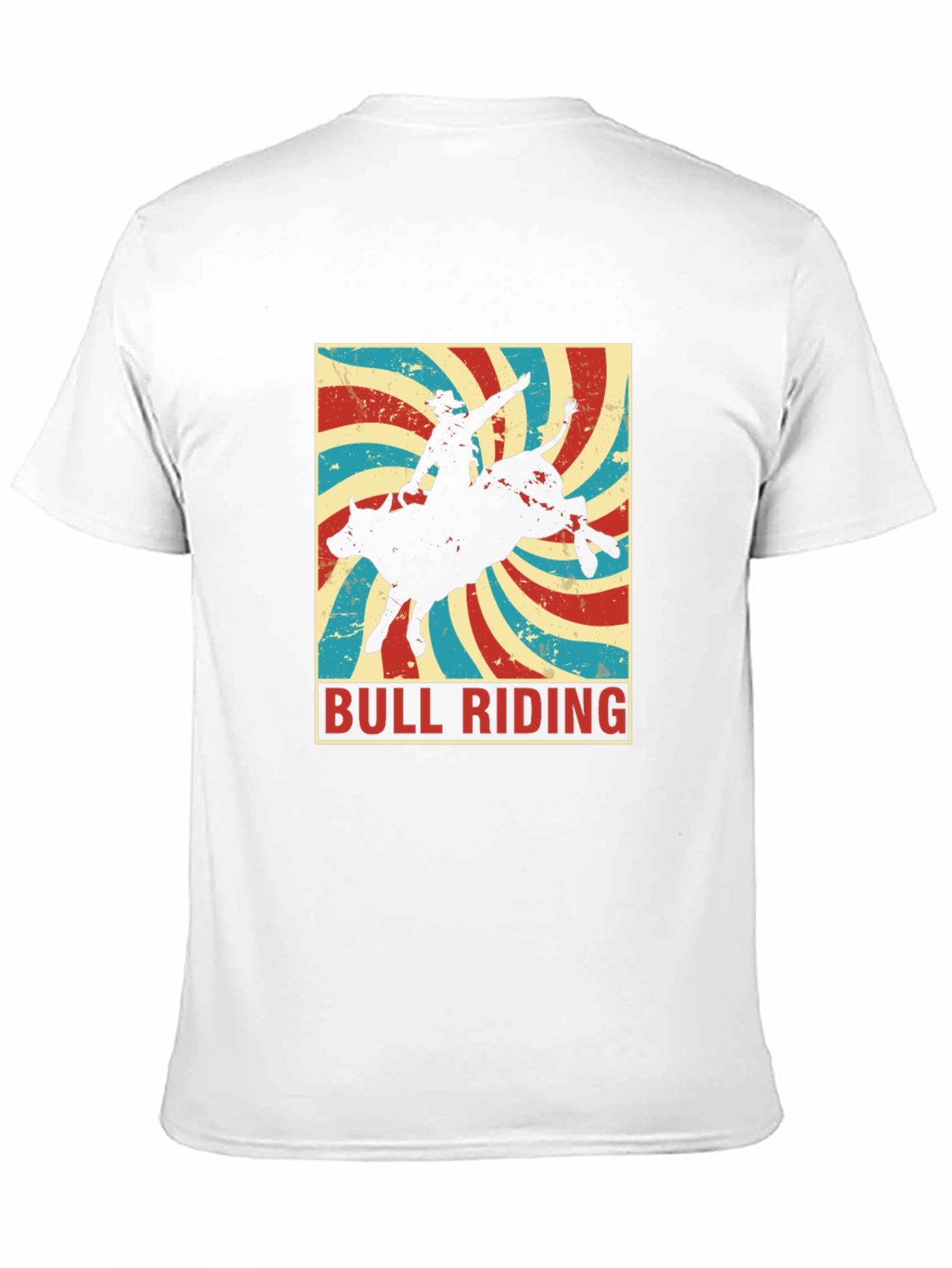 Bull Riding Retro T-Shirt - Cowboy Rodeo Tee