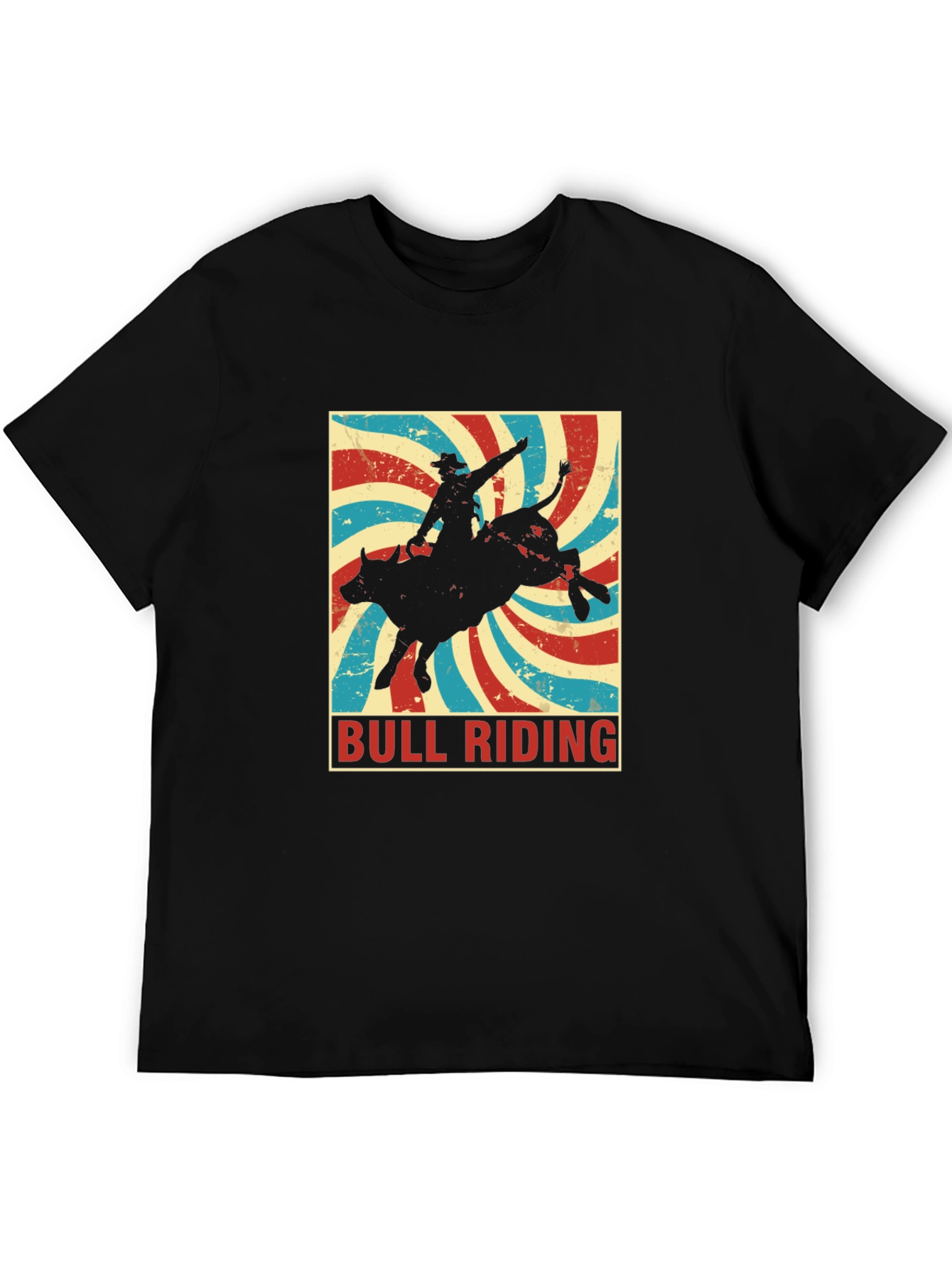 Bull Riding Retro T-Shirt - Cowboy Rodeo Tee