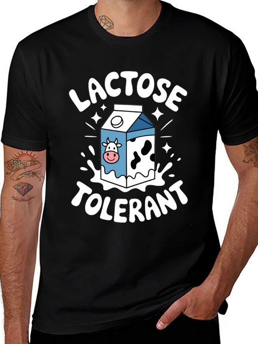 Lactose Tolerant Graphic T-Shirt - Black