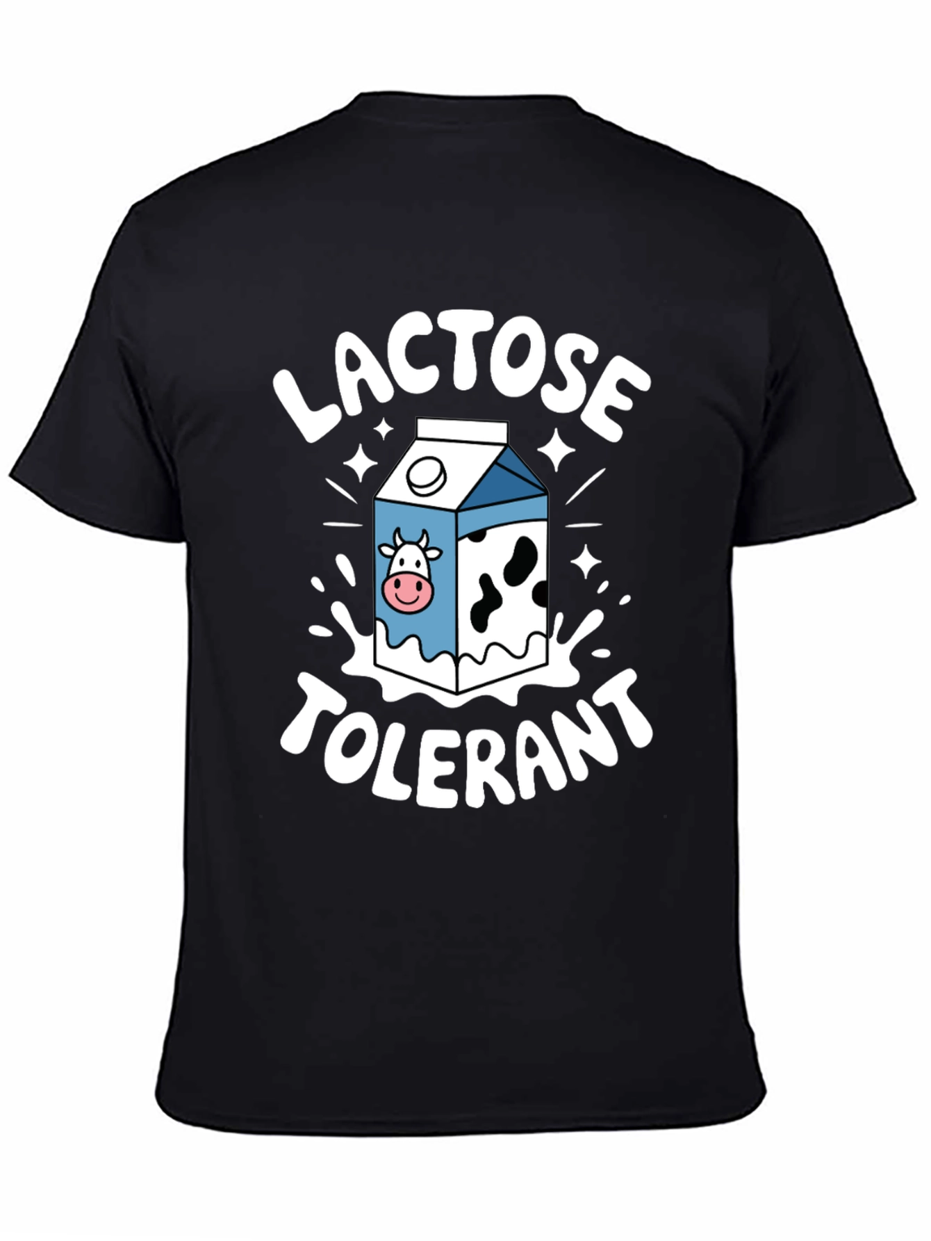 Lactose Tolerant Graphic T-Shirt - Black