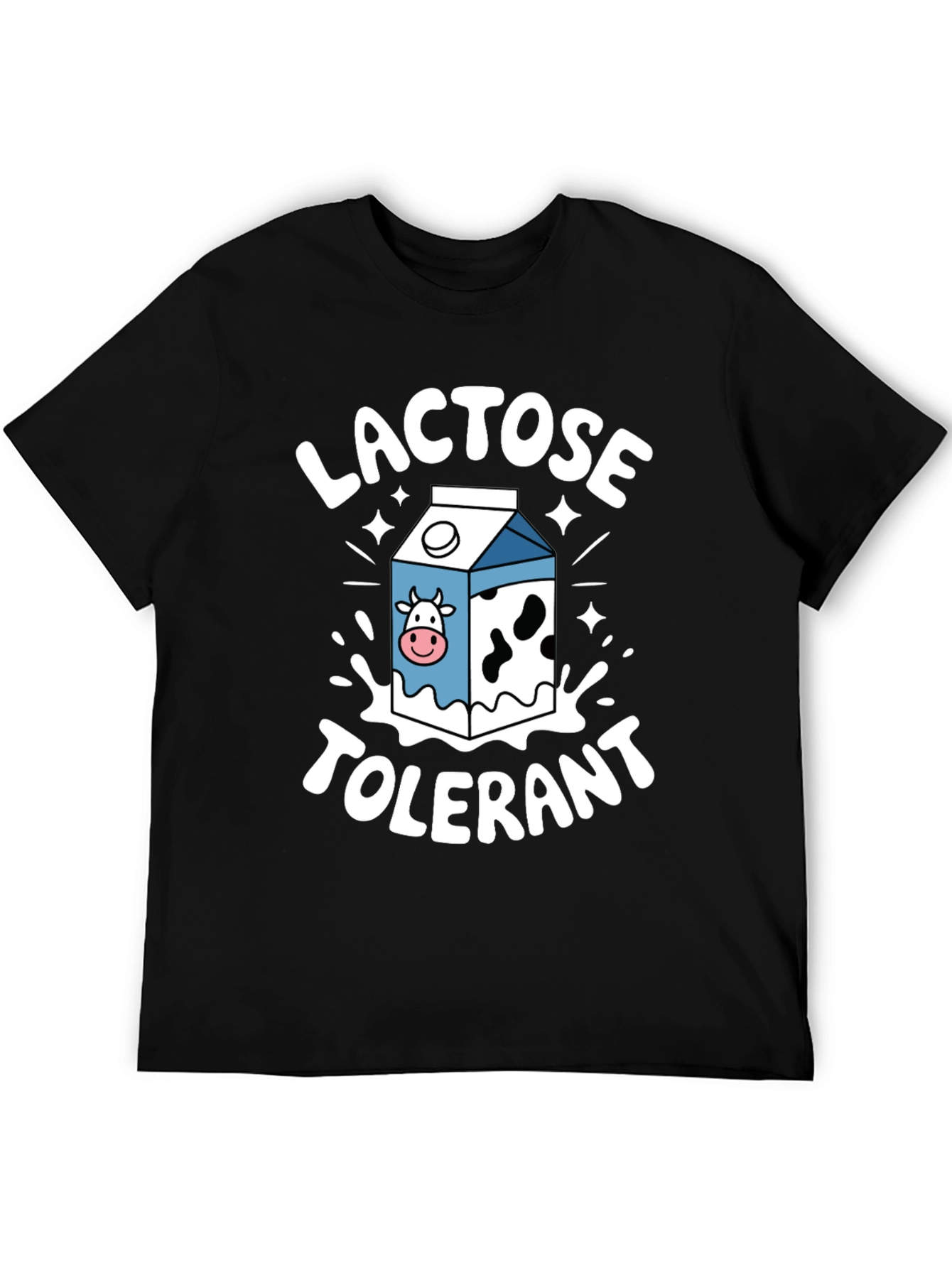 Lactose Tolerant Graphic T-Shirt - Black