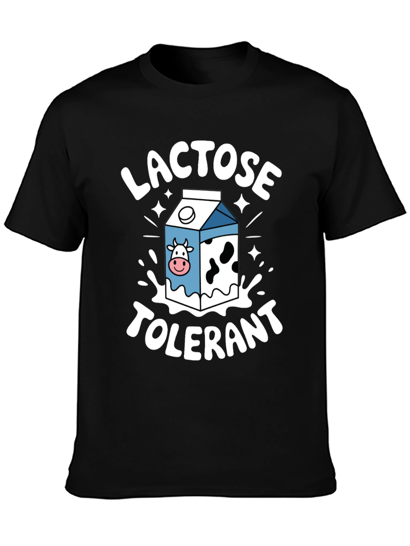 Lactose Tolerant Graphic T-Shirt - Black
