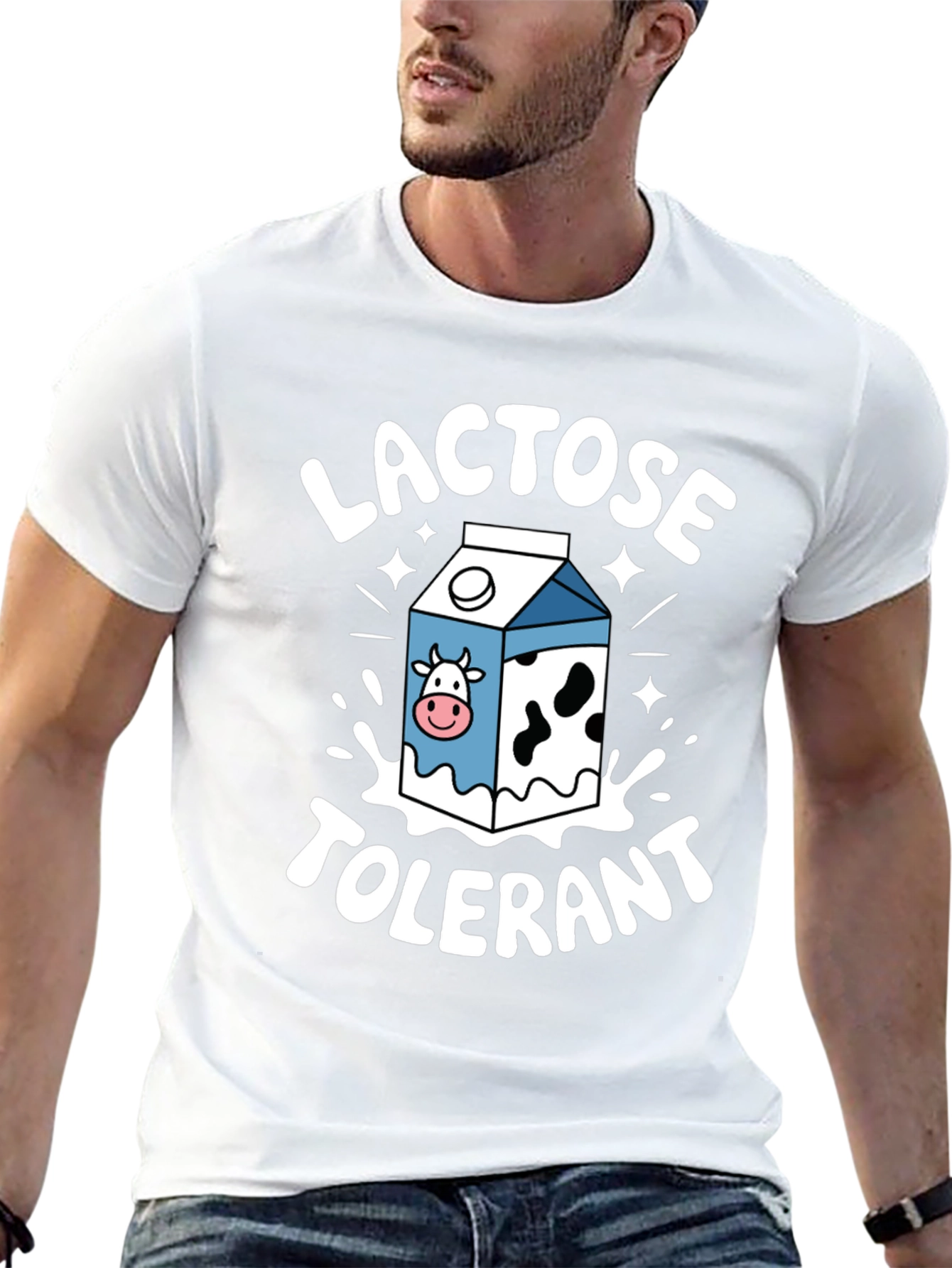 Lactose Tolerant Graphic T-Shirt - Black