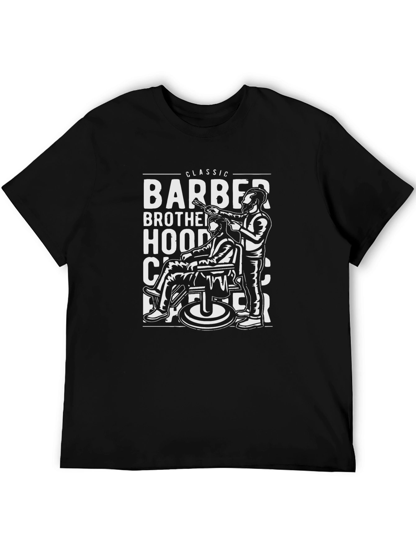 Classic Barber Brotherhood T-Shirt - Cool Graphic Tee