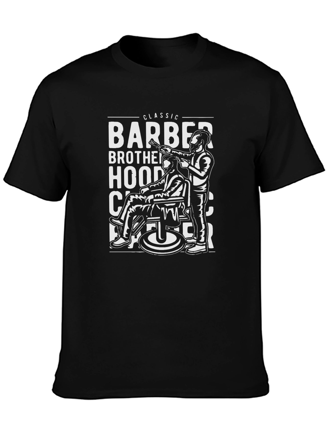 Classic Barber Brotherhood T-Shirt - Cool Graphic Tee
