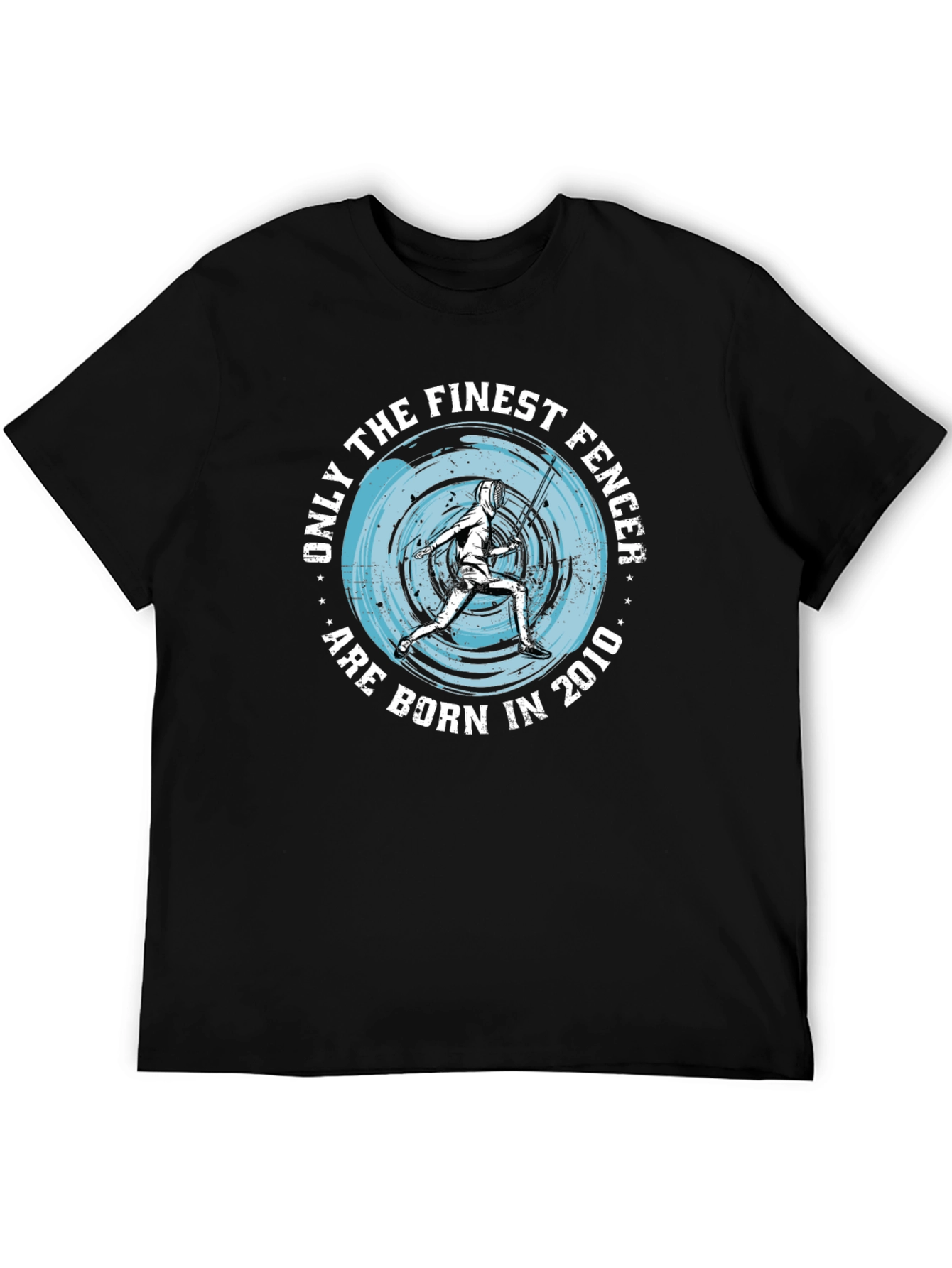 Finest Fencer Born in 2010 Black T-Shirt