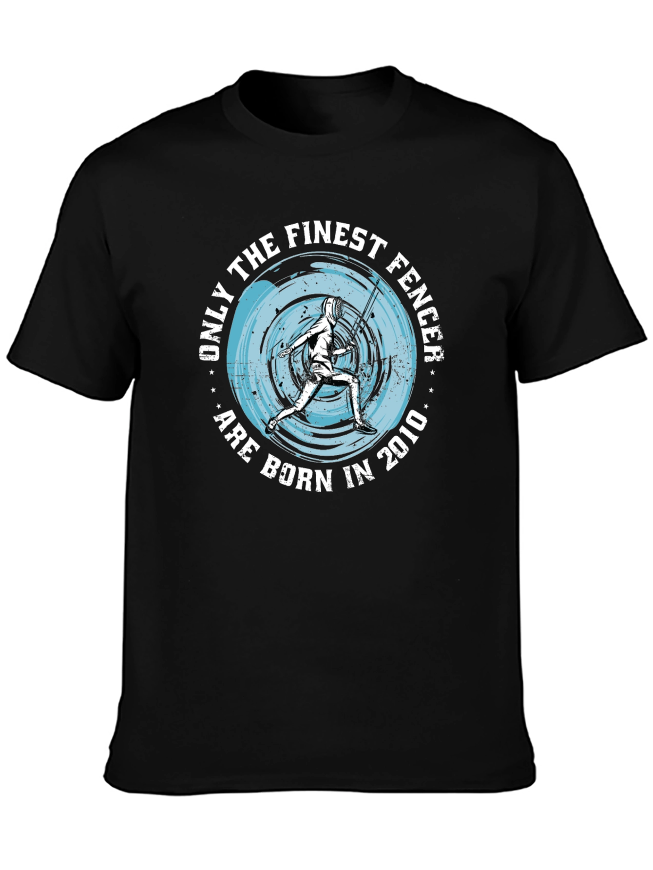 Finest Fencer Born in 2010 Black T-Shirt