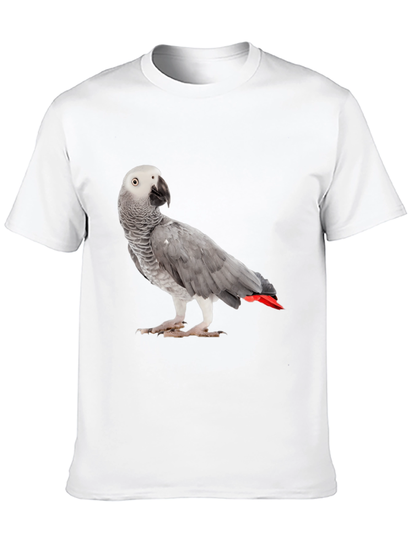 African Grey Parrot T-Shirt | Unisex Black Tee
