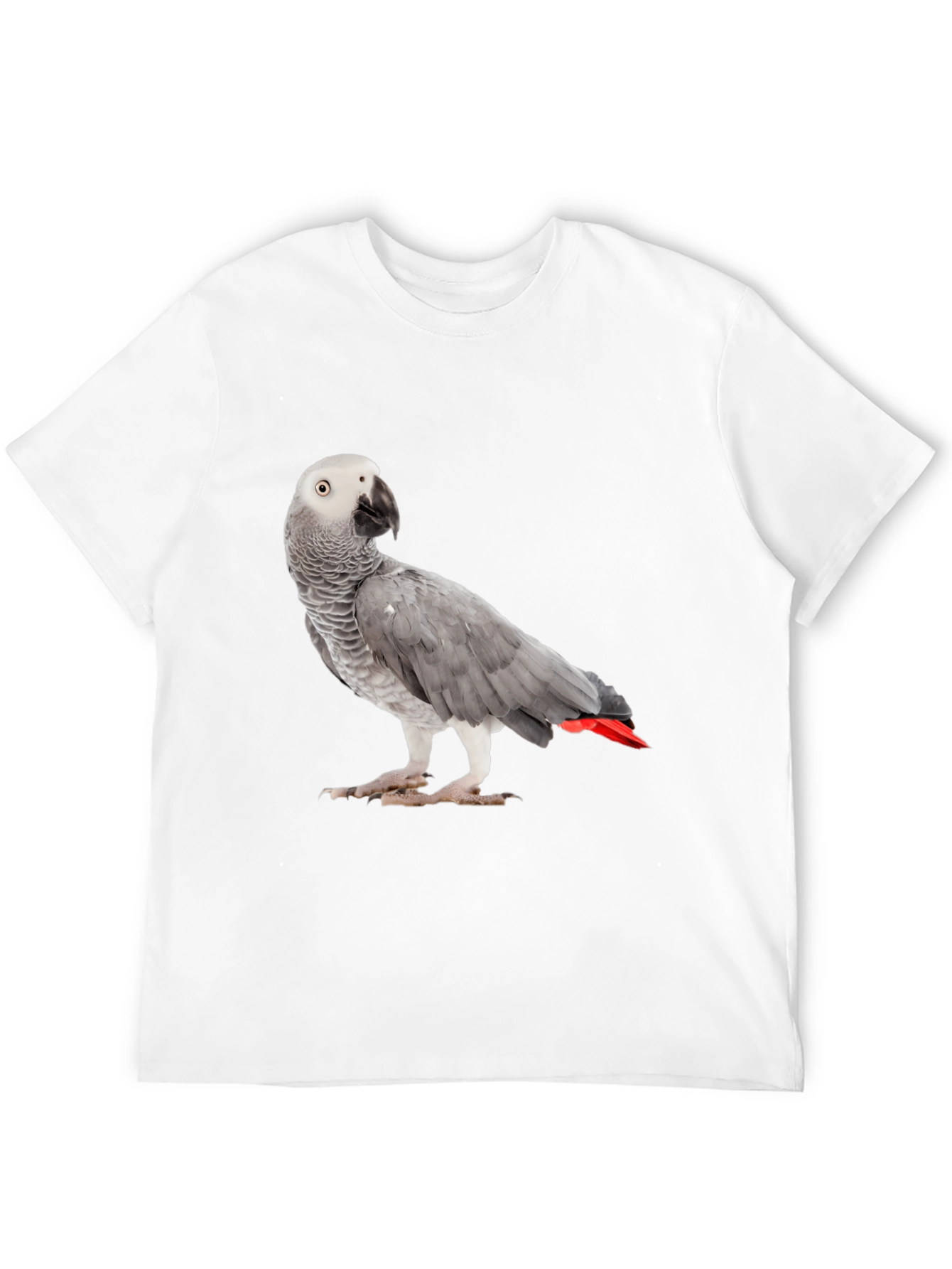 African Grey Parrot T-Shirt | Unisex Black Tee