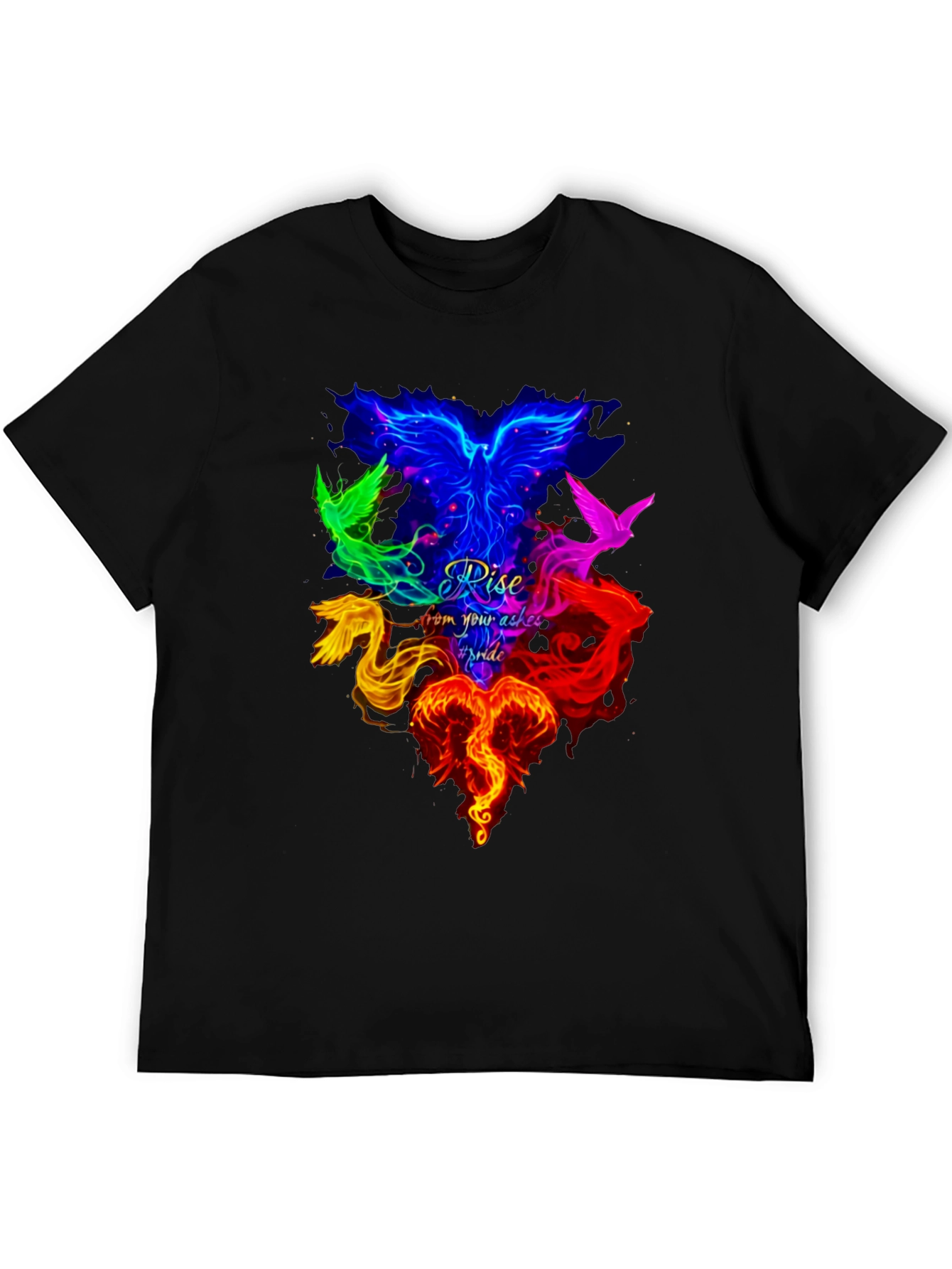 Rise From Your Ashes Pride Phoenix Graphic Tee