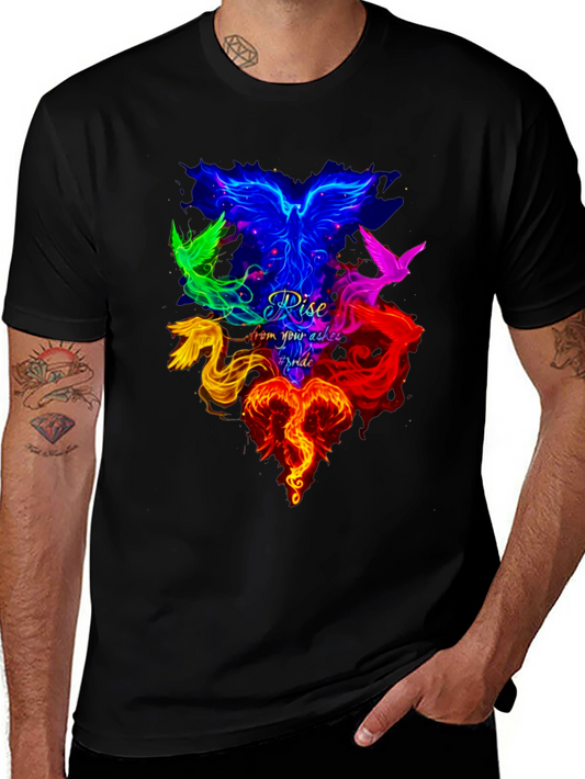 Rise From Your Ashes Pride Phoenix Graphic Tee