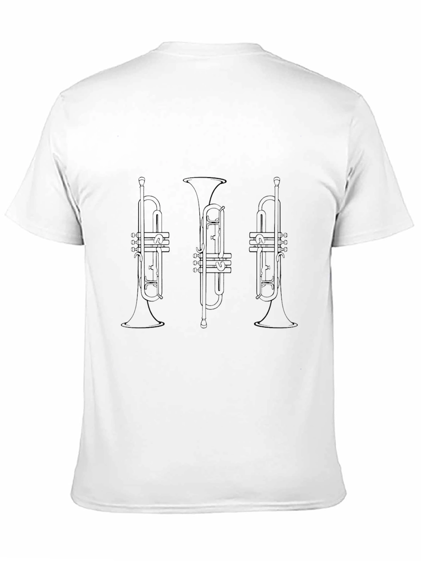 Trumpet Graphic Black T-Shirt - Music Lover Tee