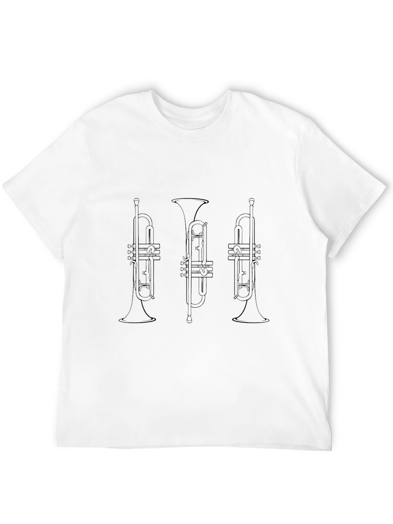 Trumpet Graphic Black T-Shirt - Music Lover Tee
