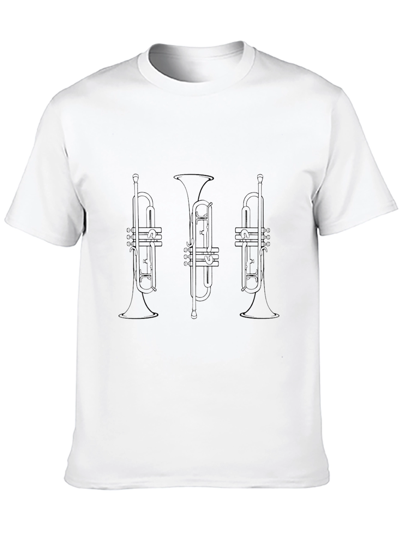 Trumpet Graphic Black T-Shirt - Music Lover Tee