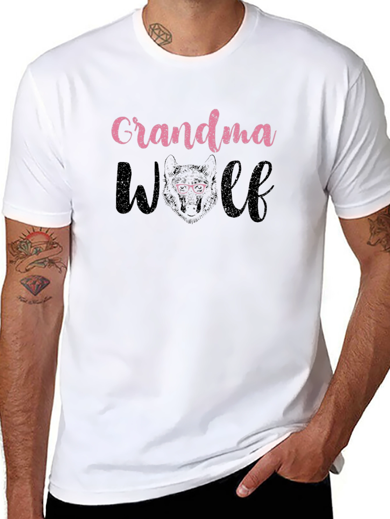Grandma Wolf T-Shirt Cute Wolf Lover Tee