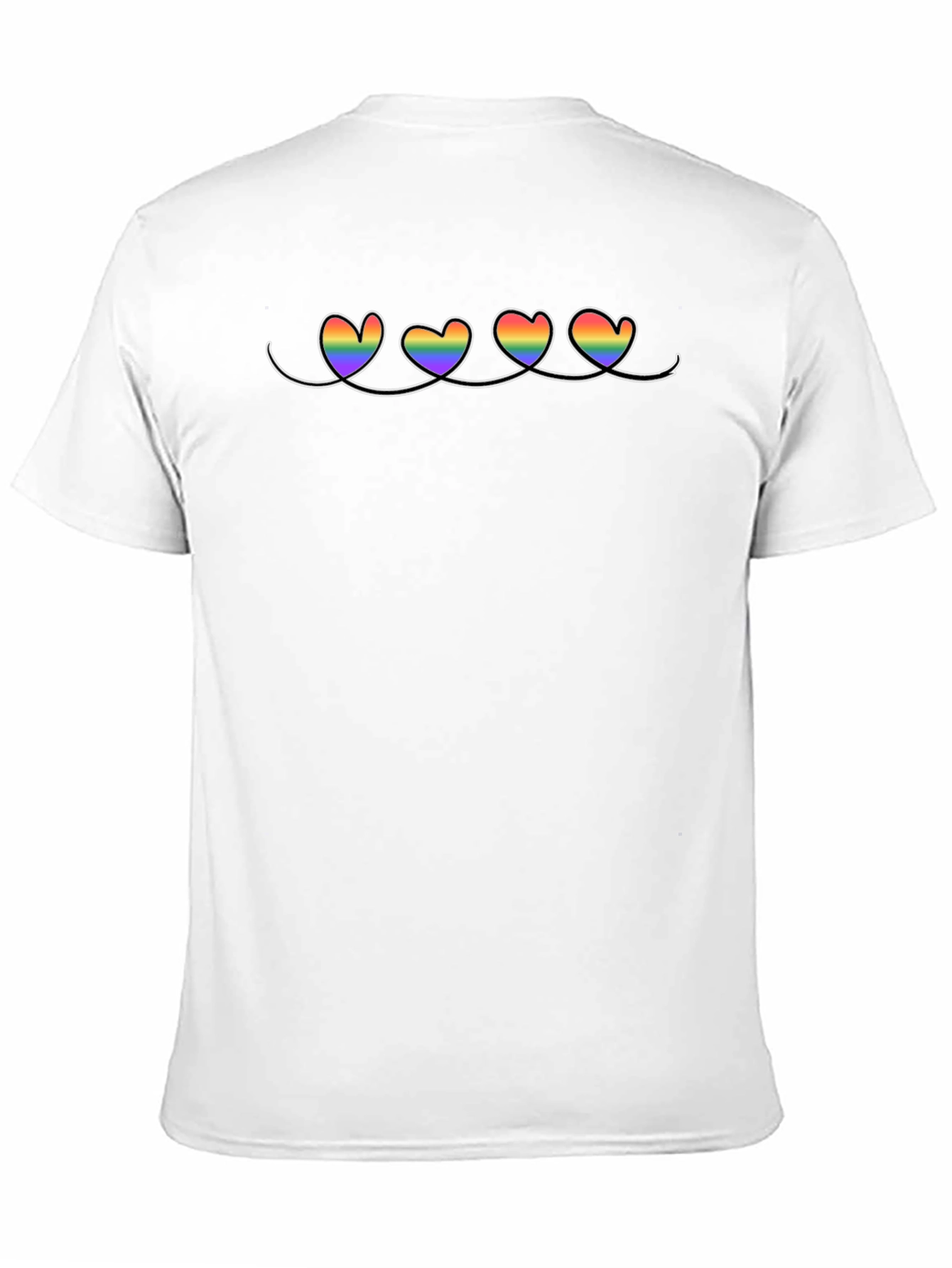 LGBT Pride Hearts Black T-Shirt