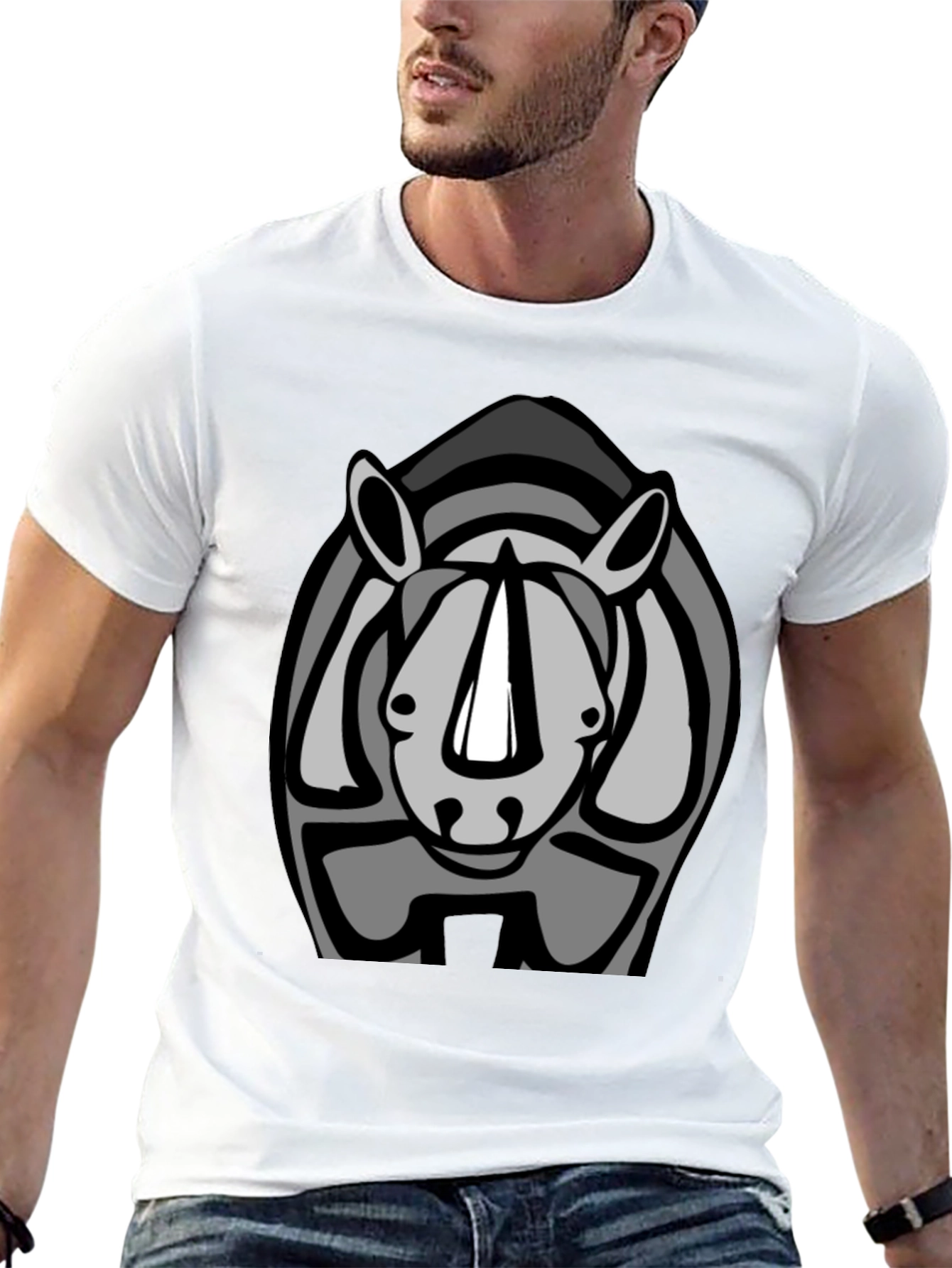 Rhino Graphic Tee - Cool Animal Design