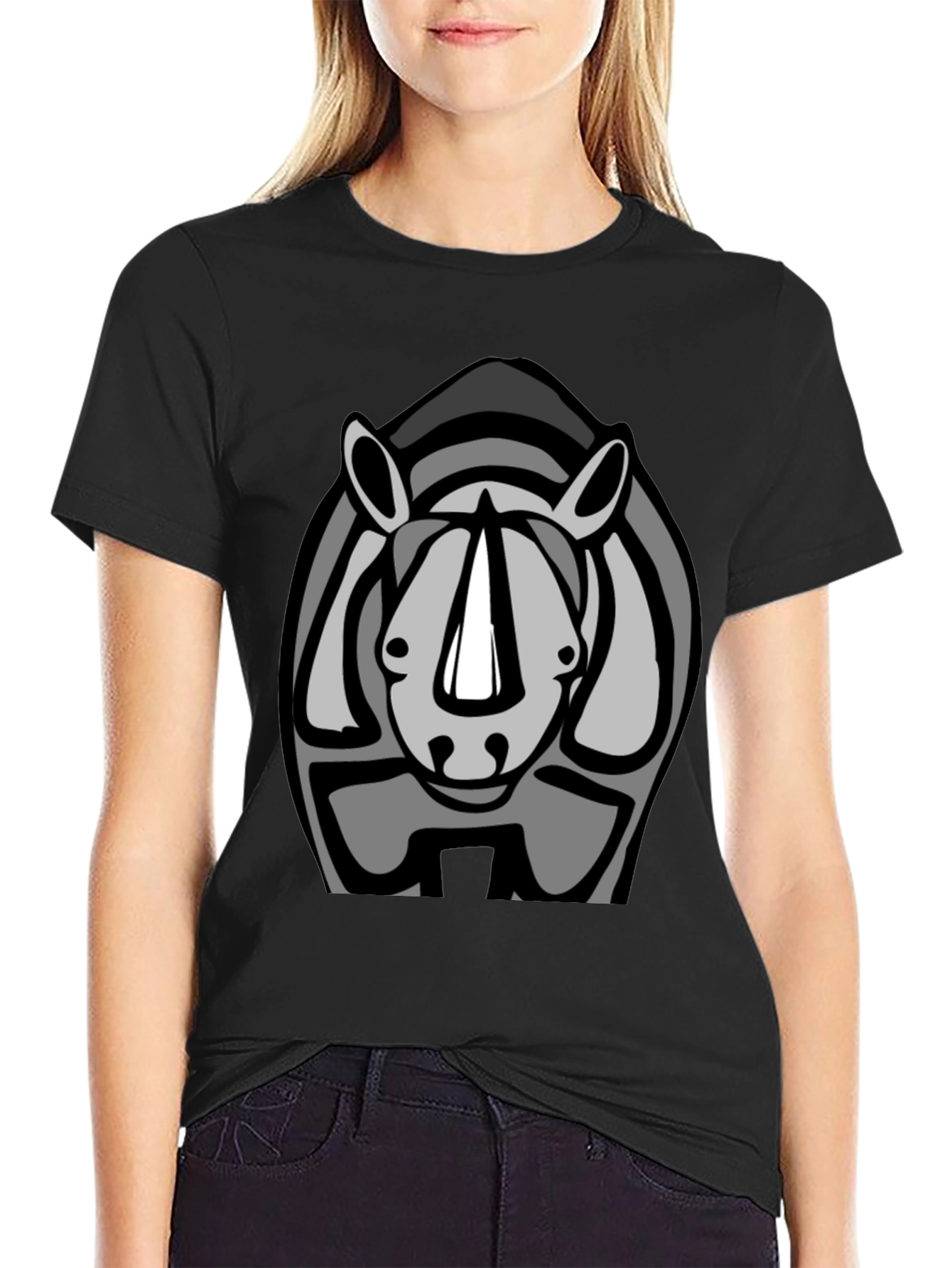 Rhino Graphic Tee - Cool Animal Design