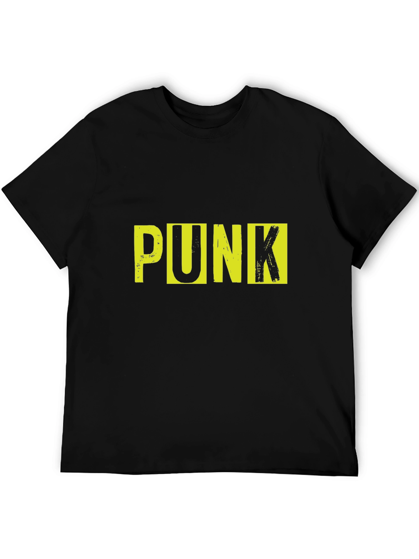 Punk Graphic Tee - Black Cotton T-Shirt