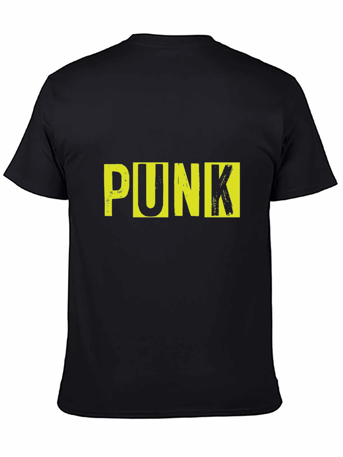 Punk Graphic Tee - Black Cotton T-Shirt
