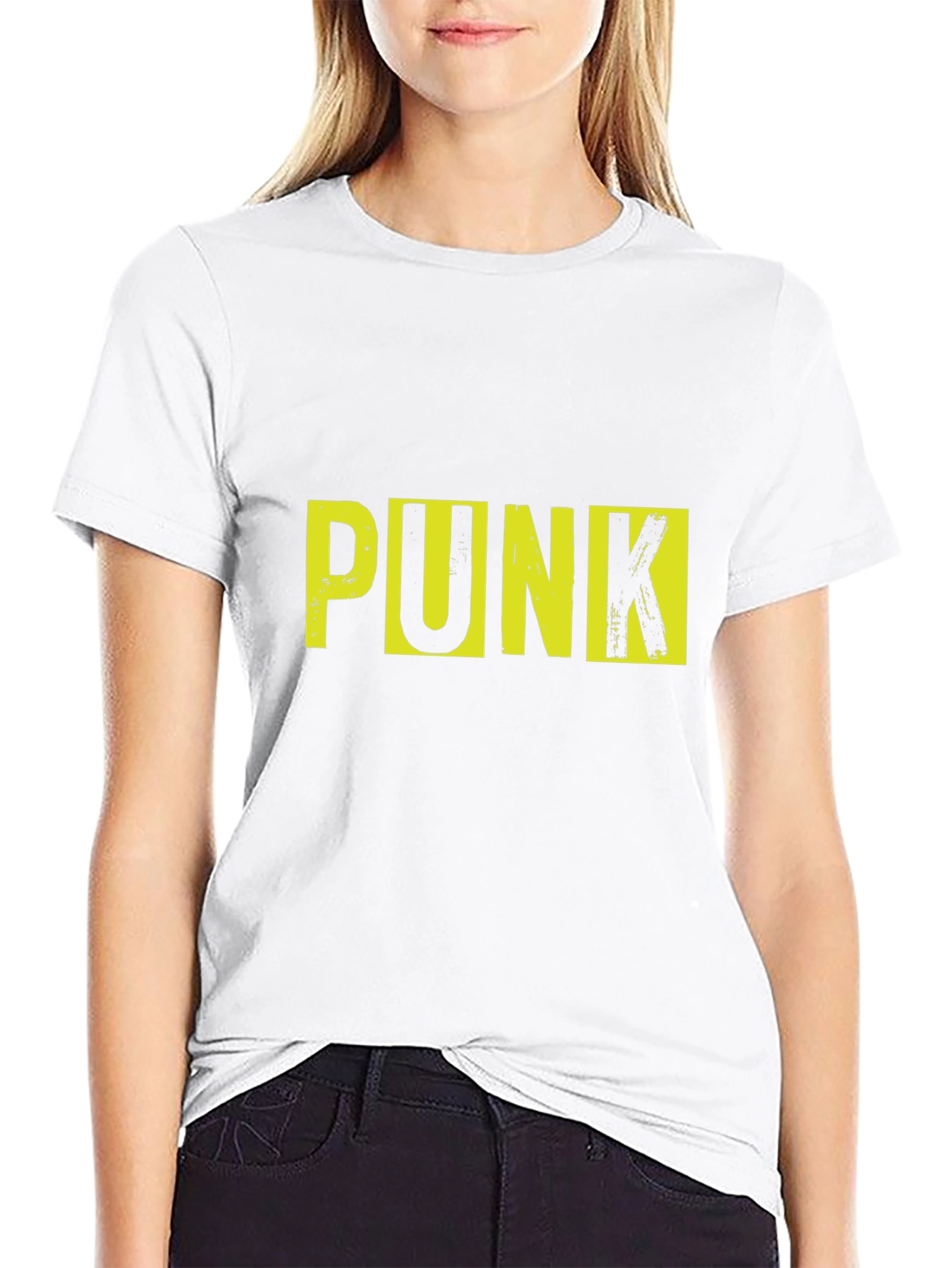 Punk Graphic Tee - Black Cotton T-Shirt