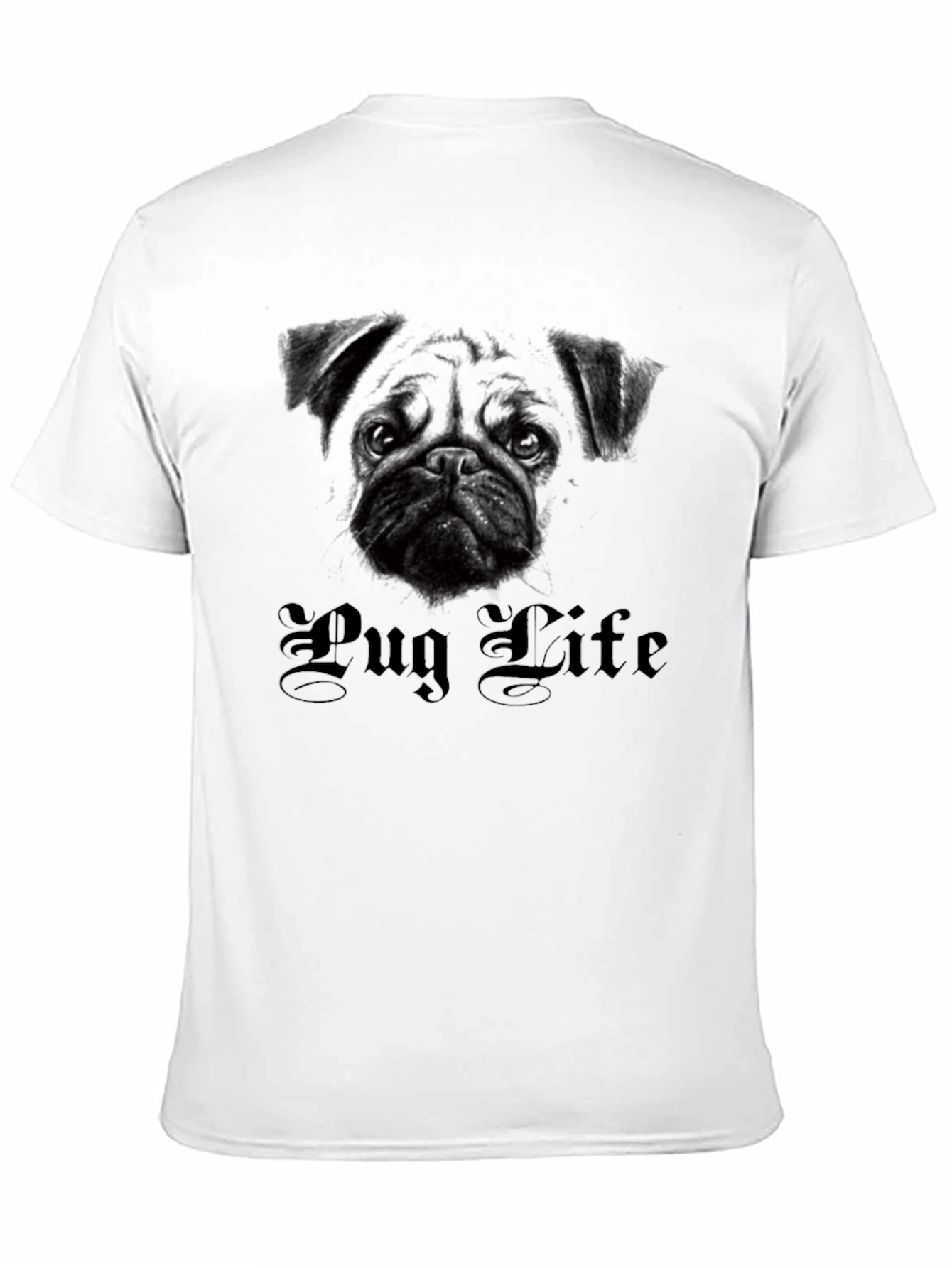 Pug Life Graphic T-Shirt - Black Cotton Tee