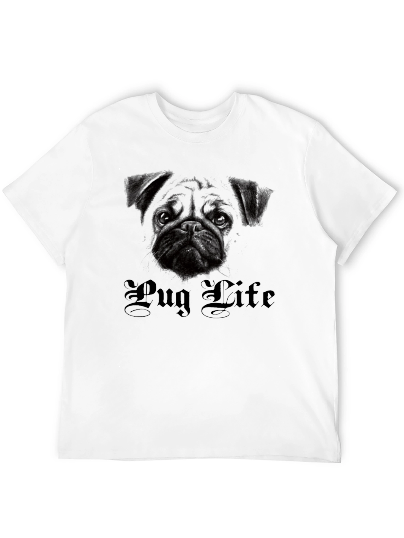 Pug Life Graphic T-Shirt - Black Cotton Tee