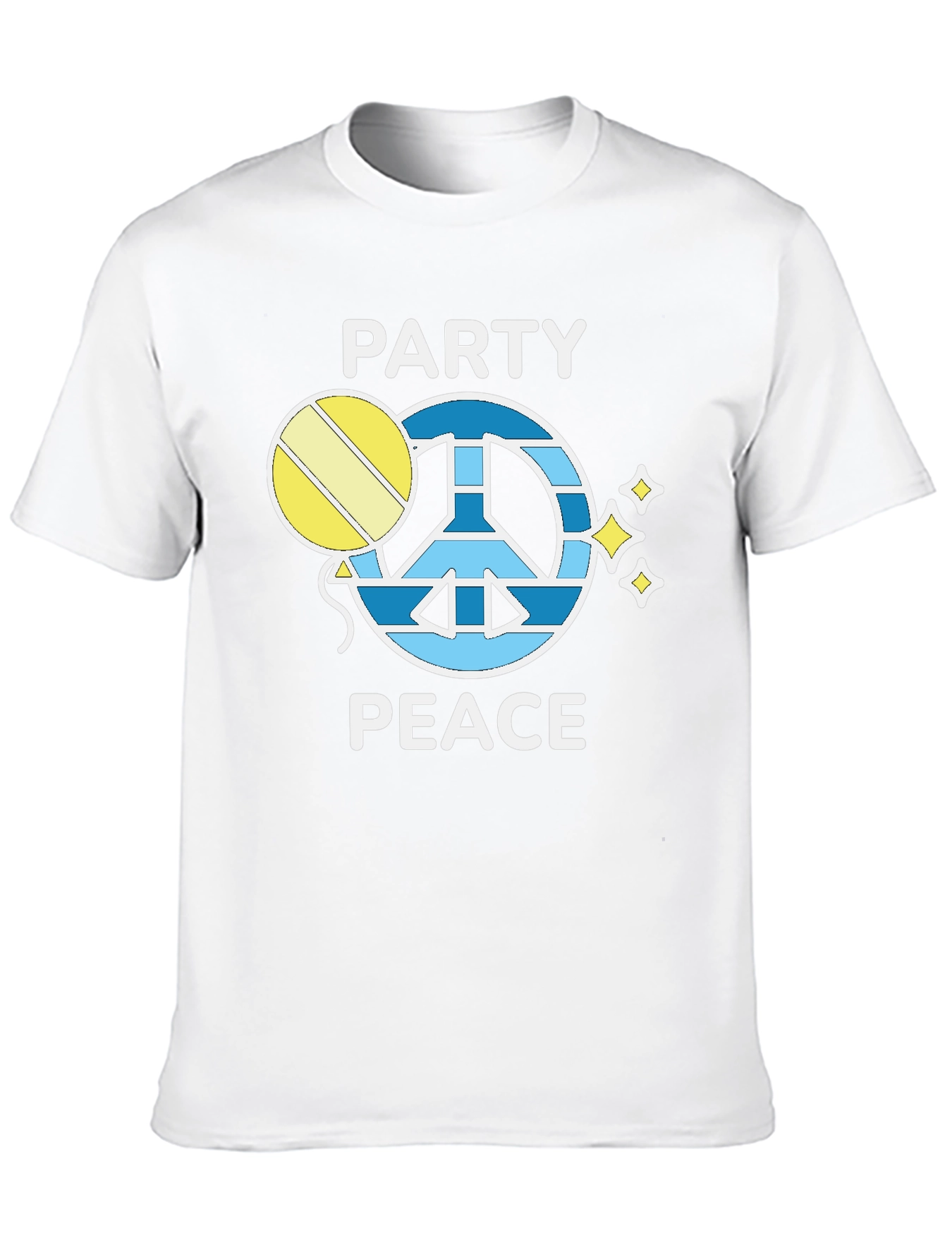 Party Peace T-Shirt - Black Crew Neck
