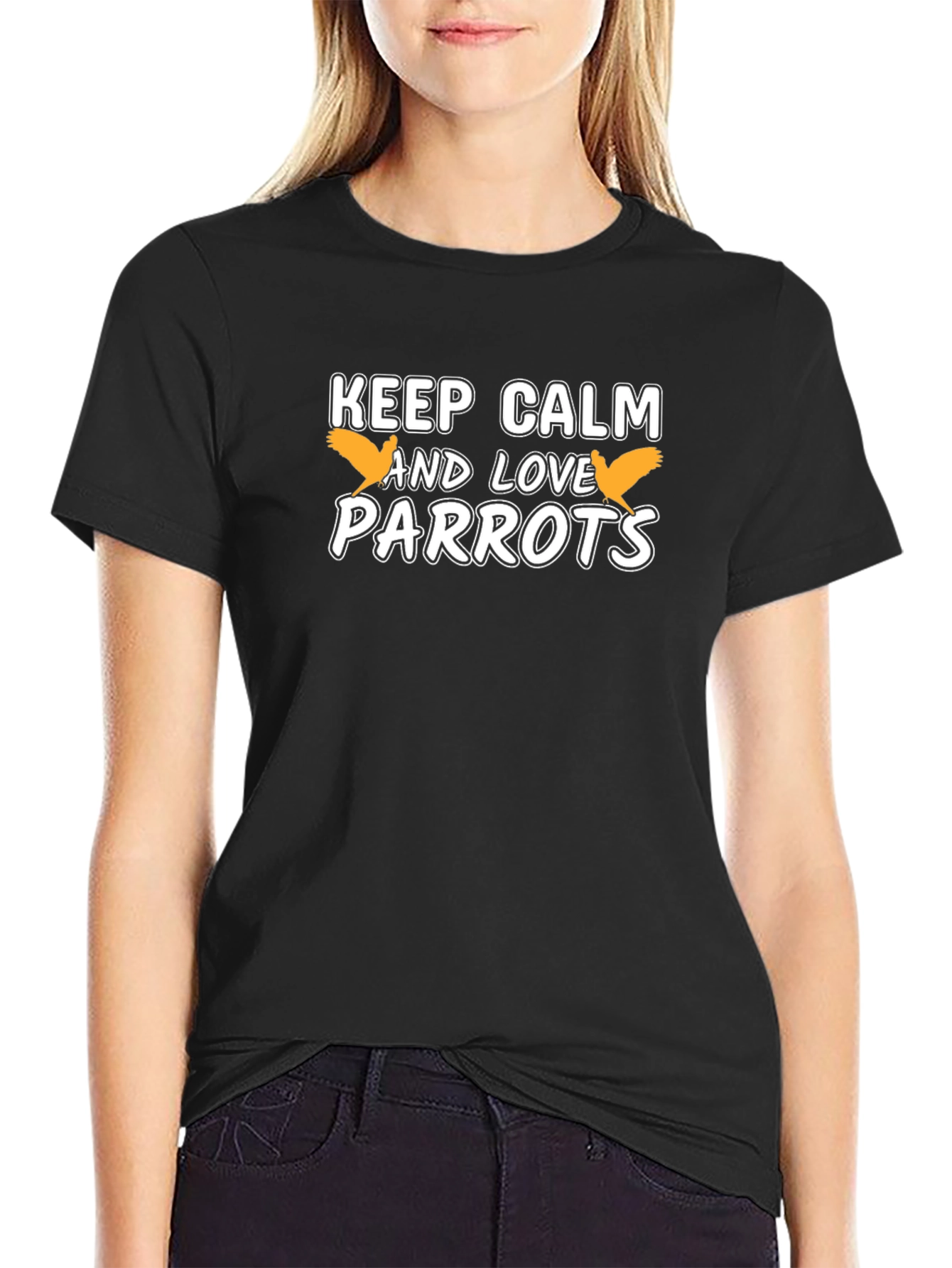 Keep Calm & Love Parrots Graphic T-Shirt