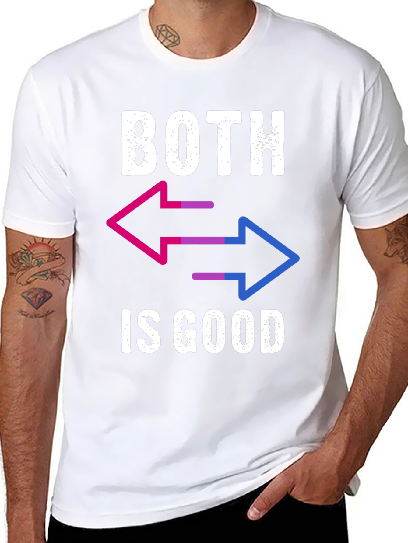 Bisexual Pride Graphic Tee - Both Is Good