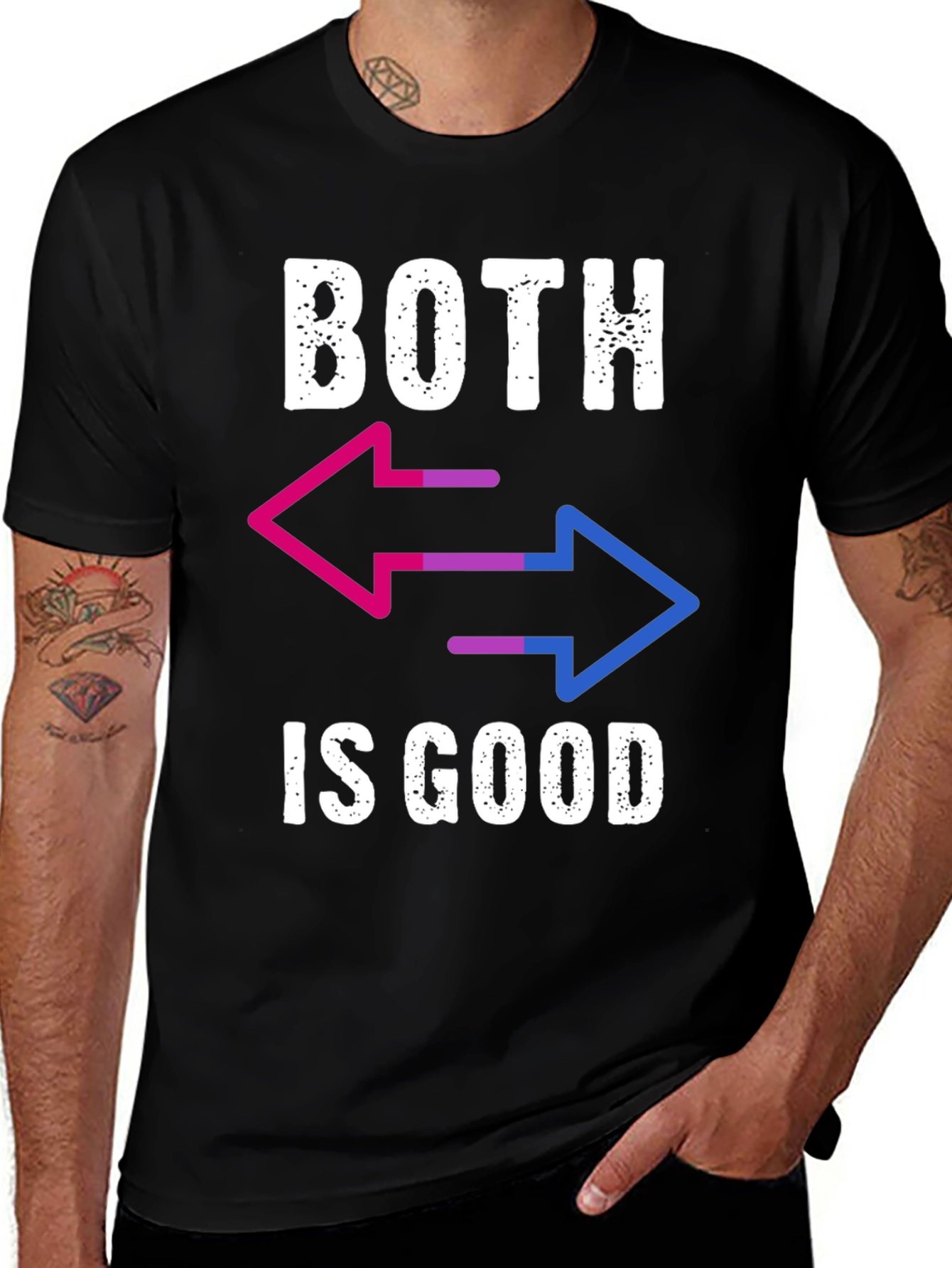 Bisexual Pride Graphic Tee - Both Is Good