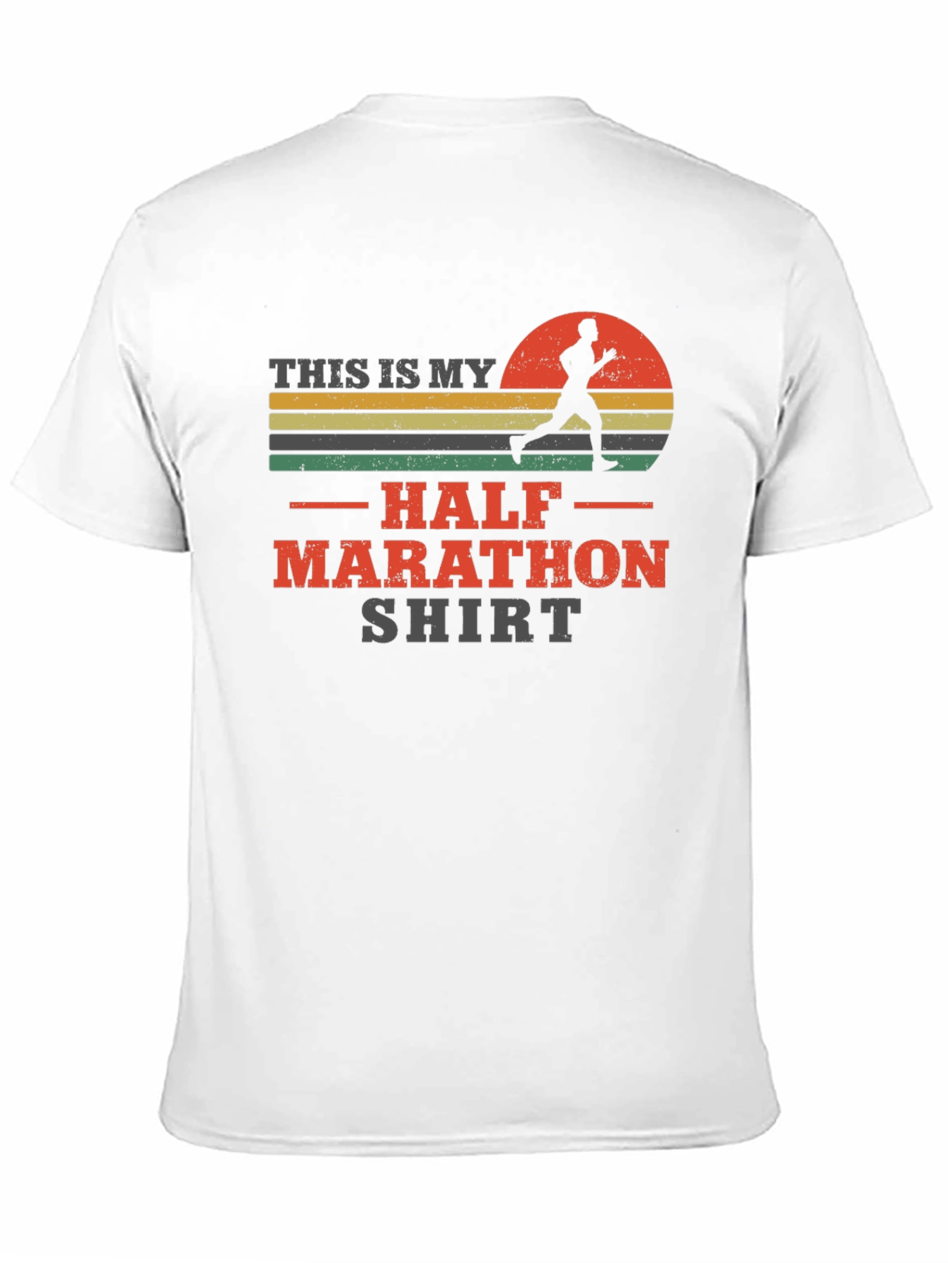 Half Marathon Runner T-Shirt - Mens Black Graphic Tee