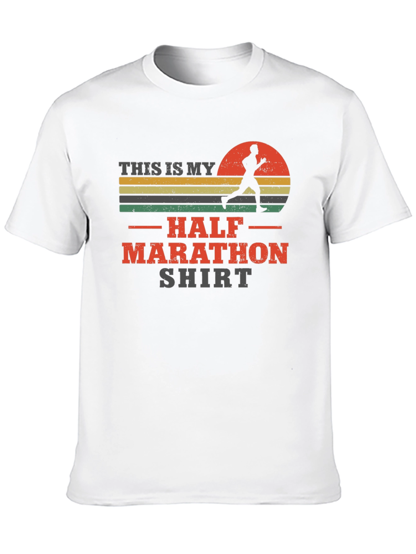 Half Marathon Runner T-Shirt - Mens Black Graphic Tee
