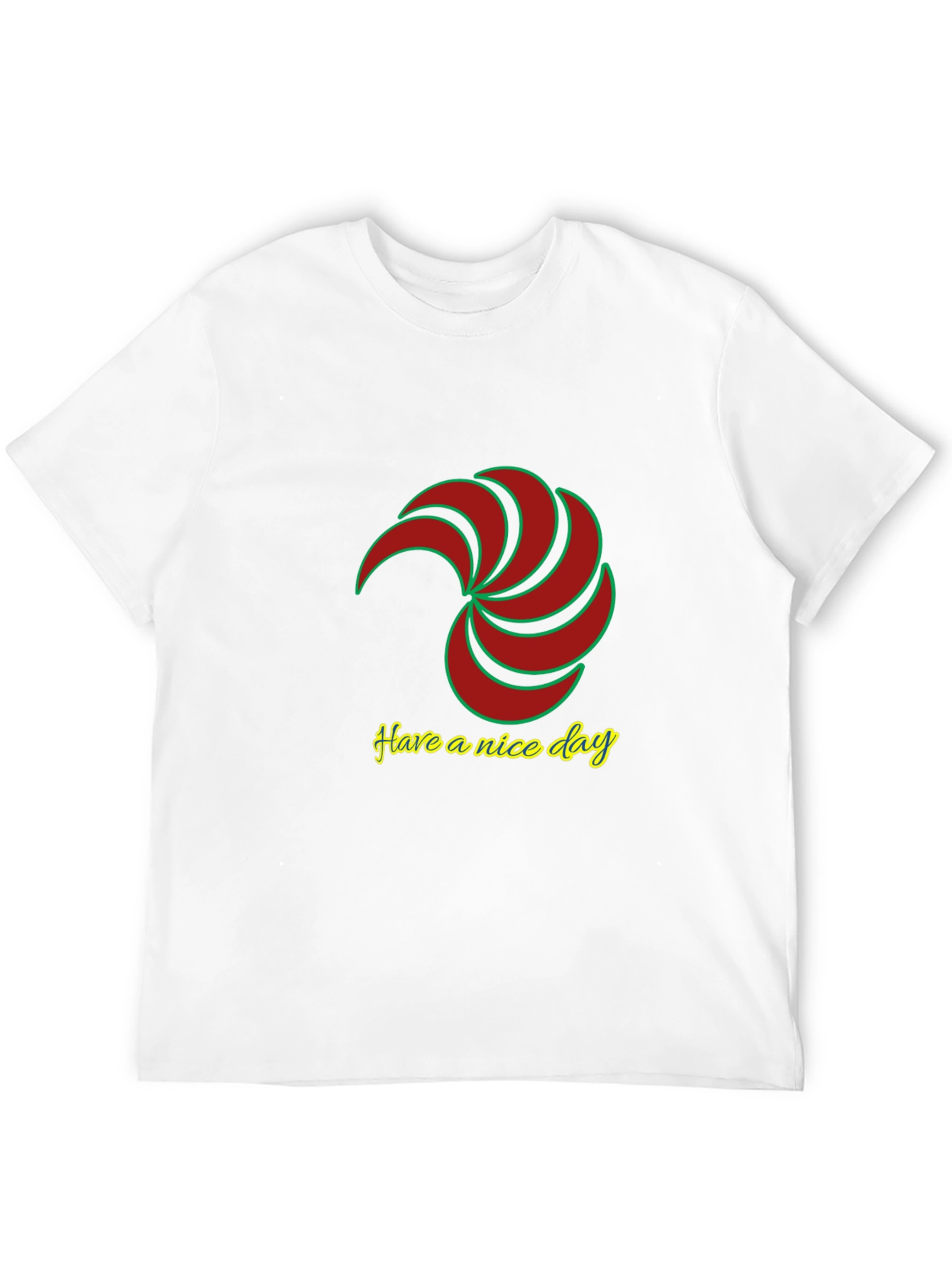 Mens Black T-Shirt with Spiral Graphic Design