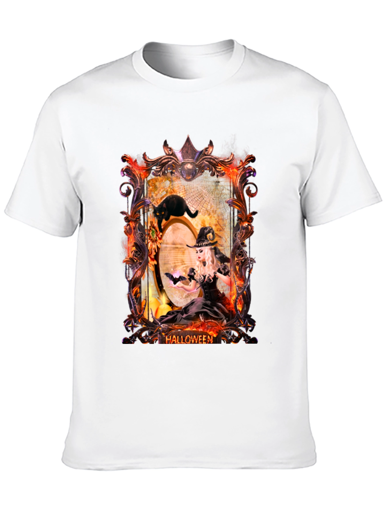 Halloween Witch & Cat T-Shirt