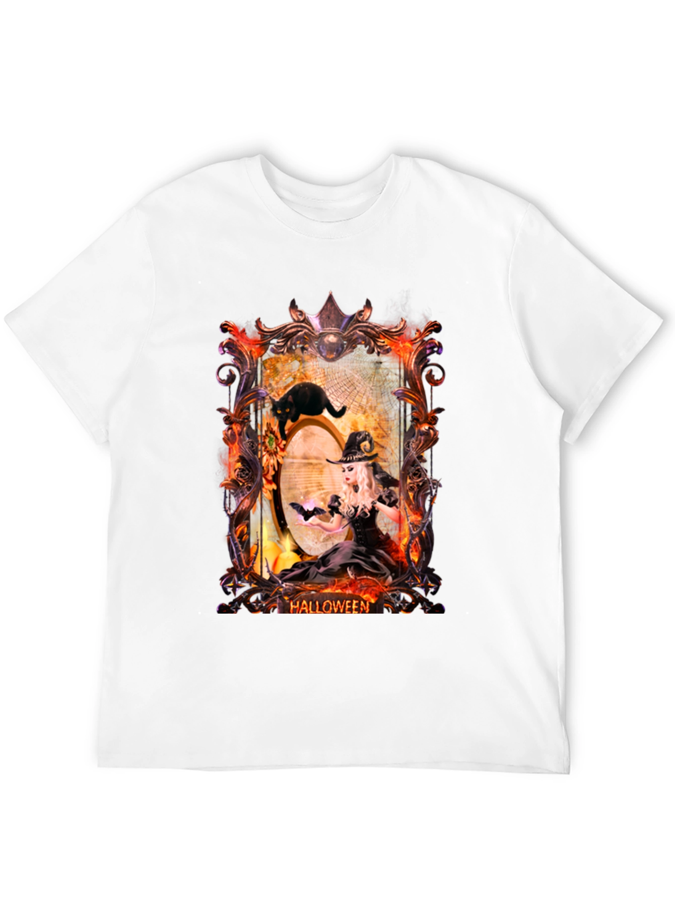 Halloween Witch & Cat T-Shirt