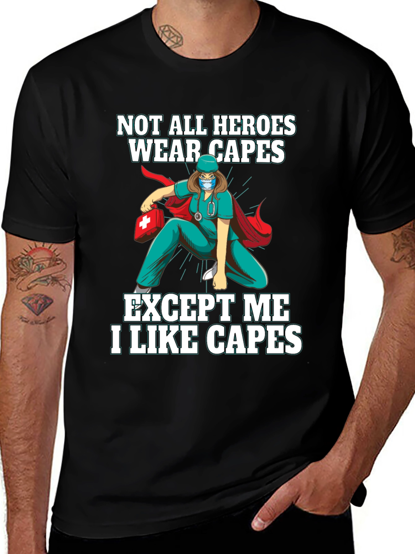 Hero Nurse Cape T-Shirt - Medical Worker Apparel