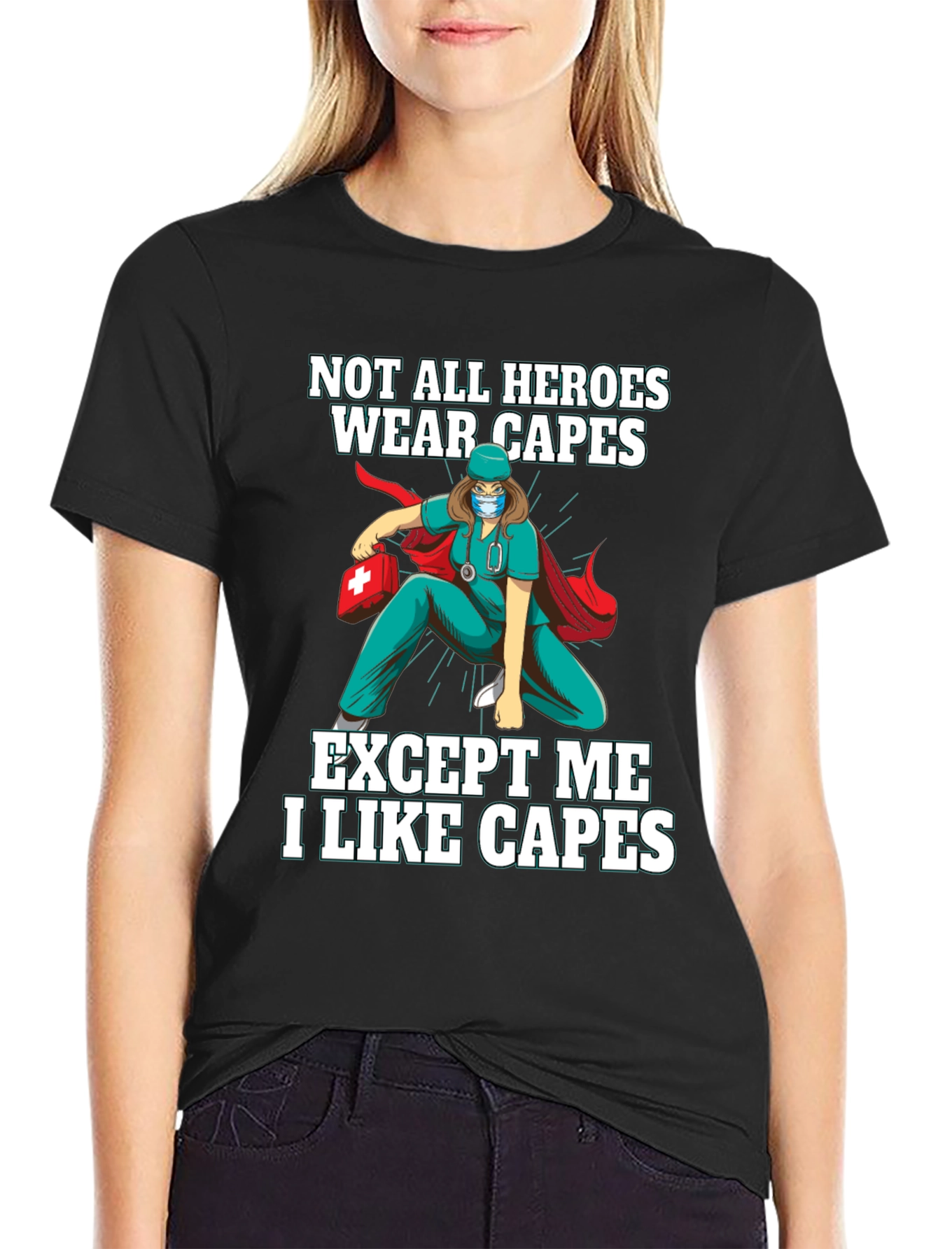 Hero Nurse Cape T-Shirt - Medical Worker Apparel