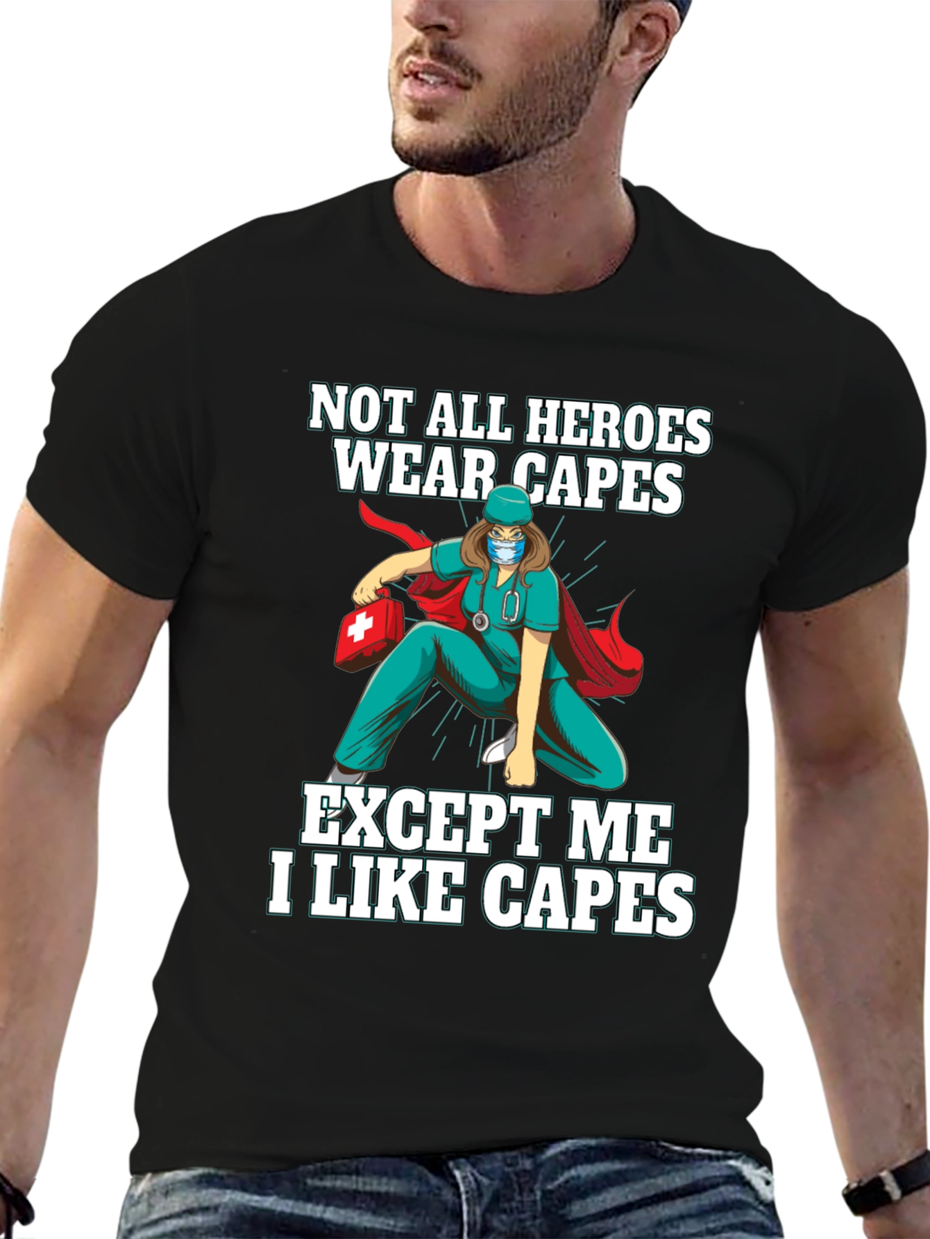 Hero Nurse Cape T-Shirt - Medical Worker Apparel