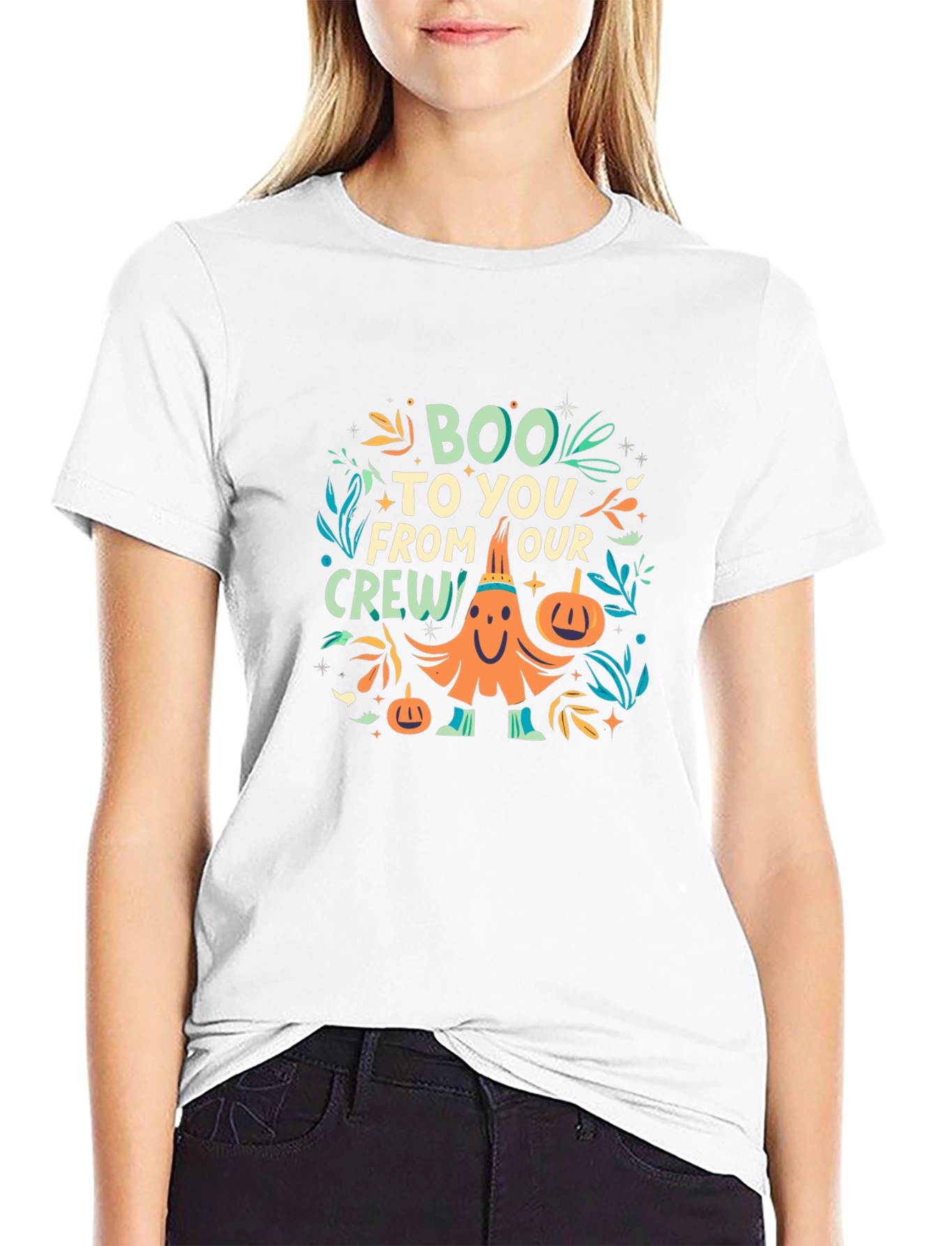 Boo To You From Our Crew Halloween Graphic Tee