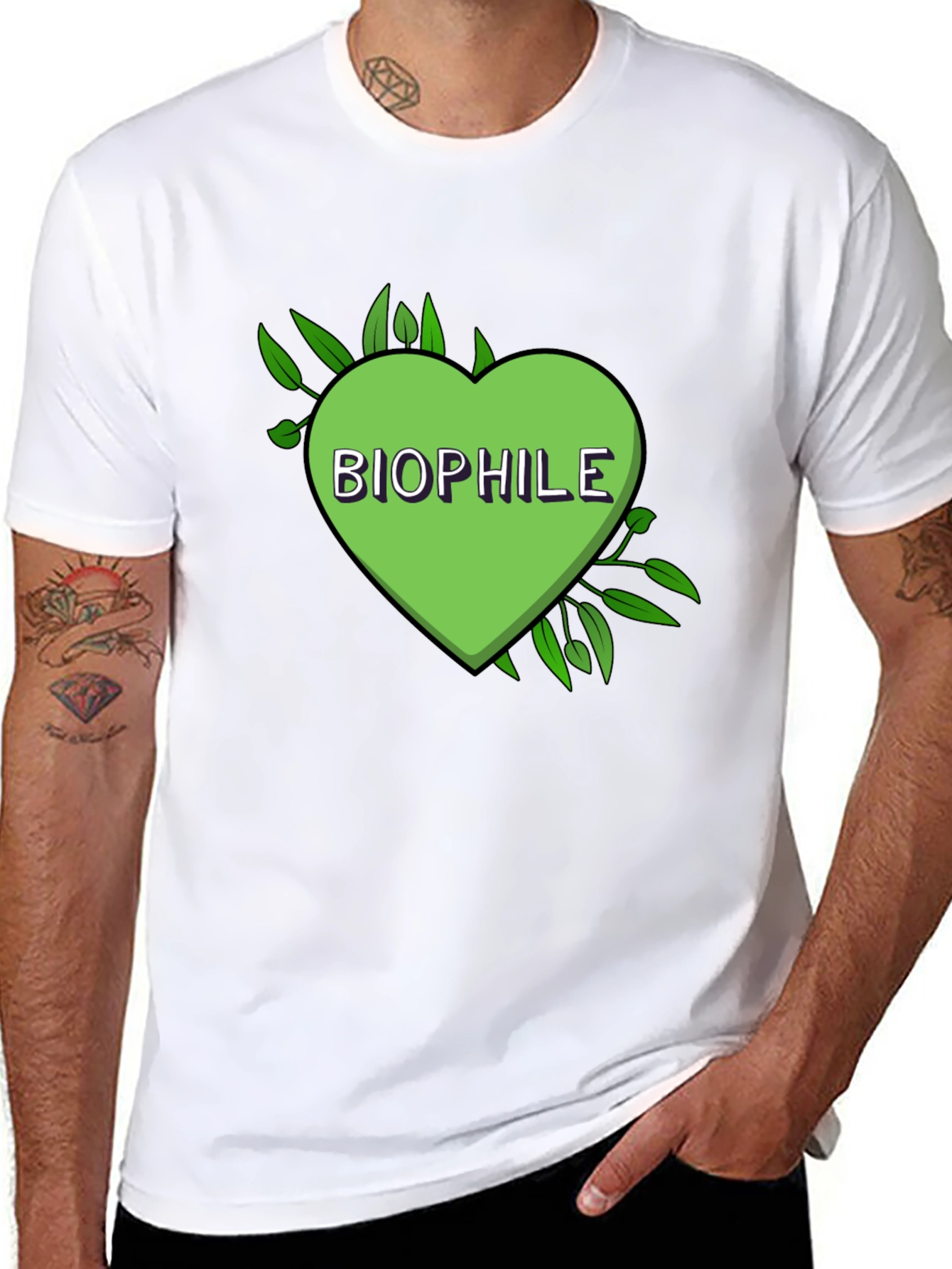 Biophile Heart Graphic Tee - Nature Lover Shirt