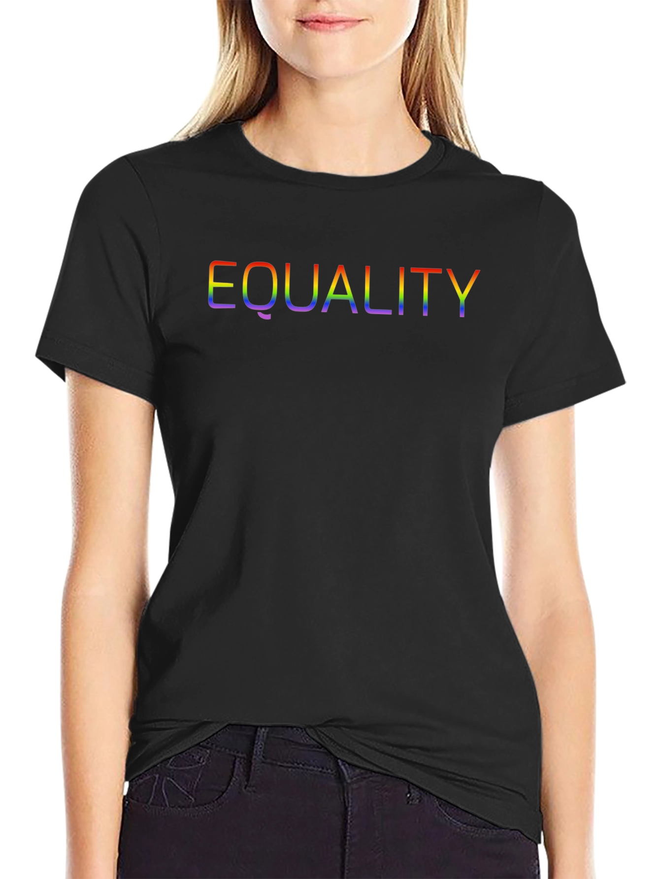 Equality Rainbow Pride T-Shirt - Black