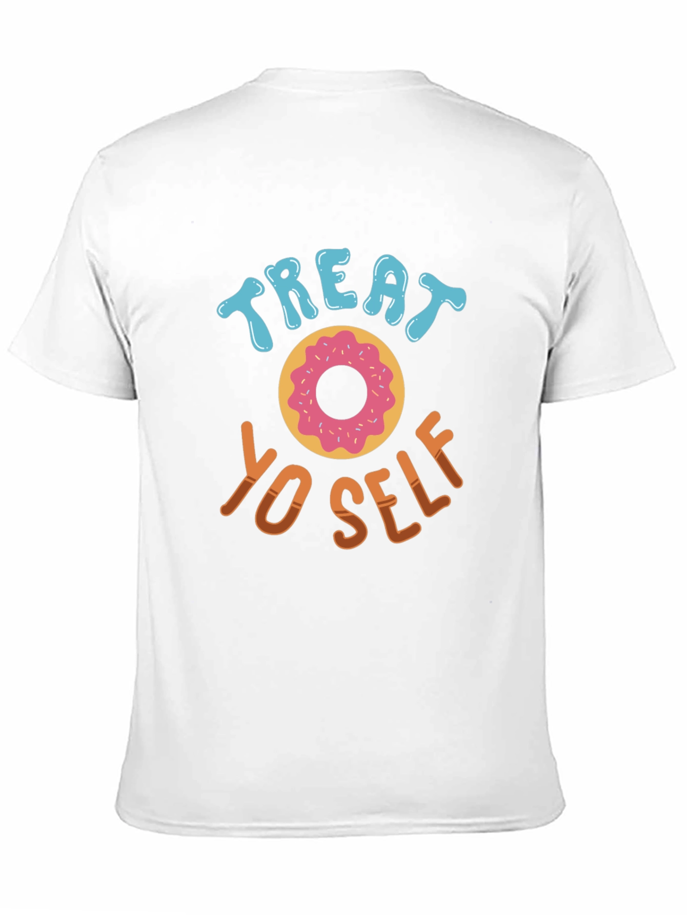 Treat Yo Self Doughnut T-Shirt - Black Casual Tee